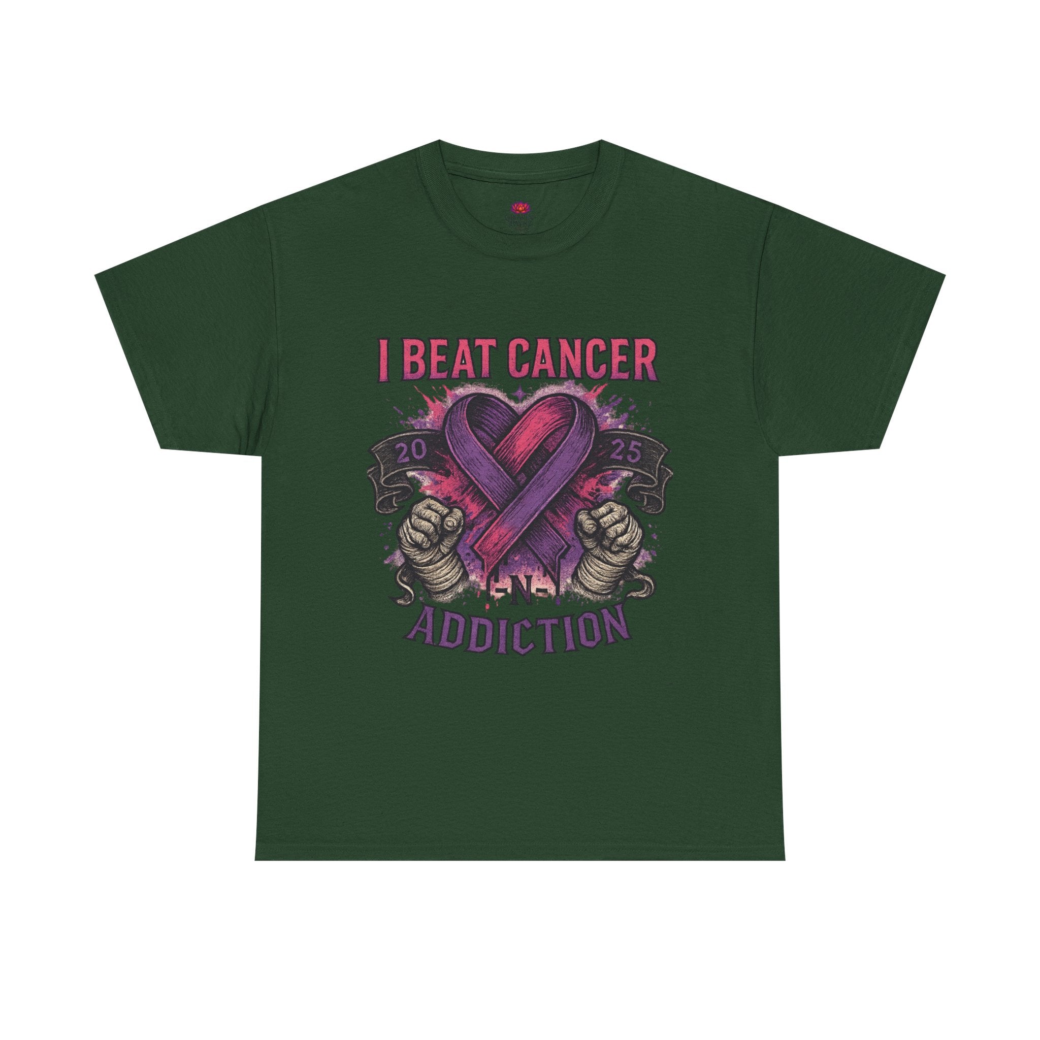 Cancer Awareness Unisex Tee - I Beat Cancer, Fight Against Addiction, Support Breast Cancer, Inspirational Gift, Comfortable Cotton Shirt