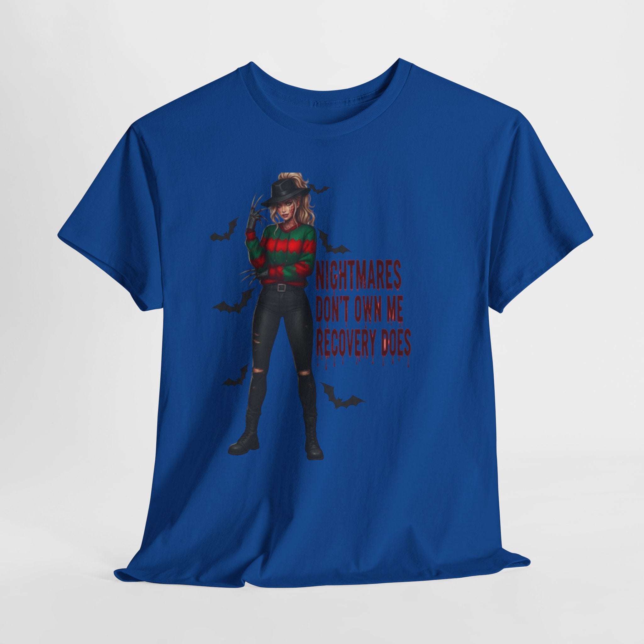 Nightmare Recovery Horror Graphic Tee, Unisex Cotton Shirt for Halloween, Gothic Style Apparel, Spooky Gifts, Unique Horror Fan Tees