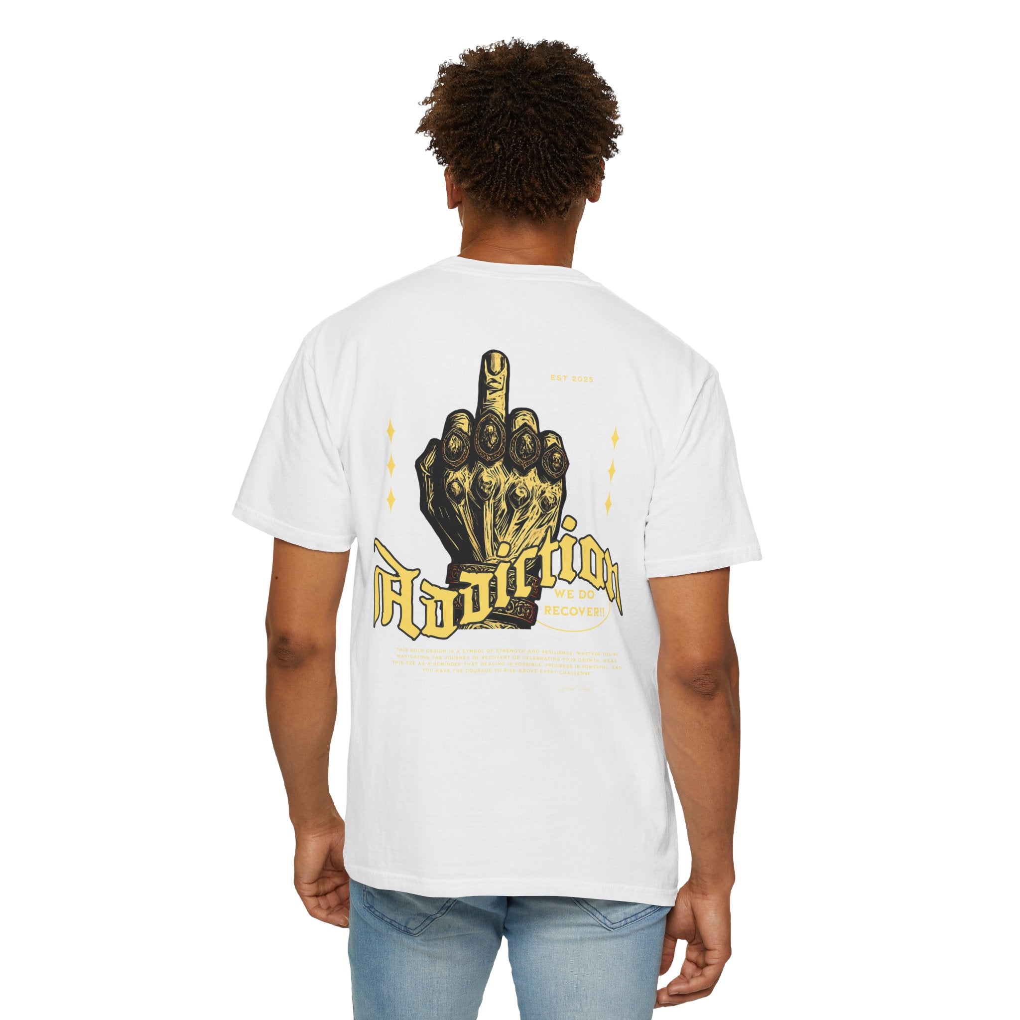 (DESIGN PRINT ON BACK)  F* Addiction Tee, Great for Casual Outfits, Gift for Alternative Fashion