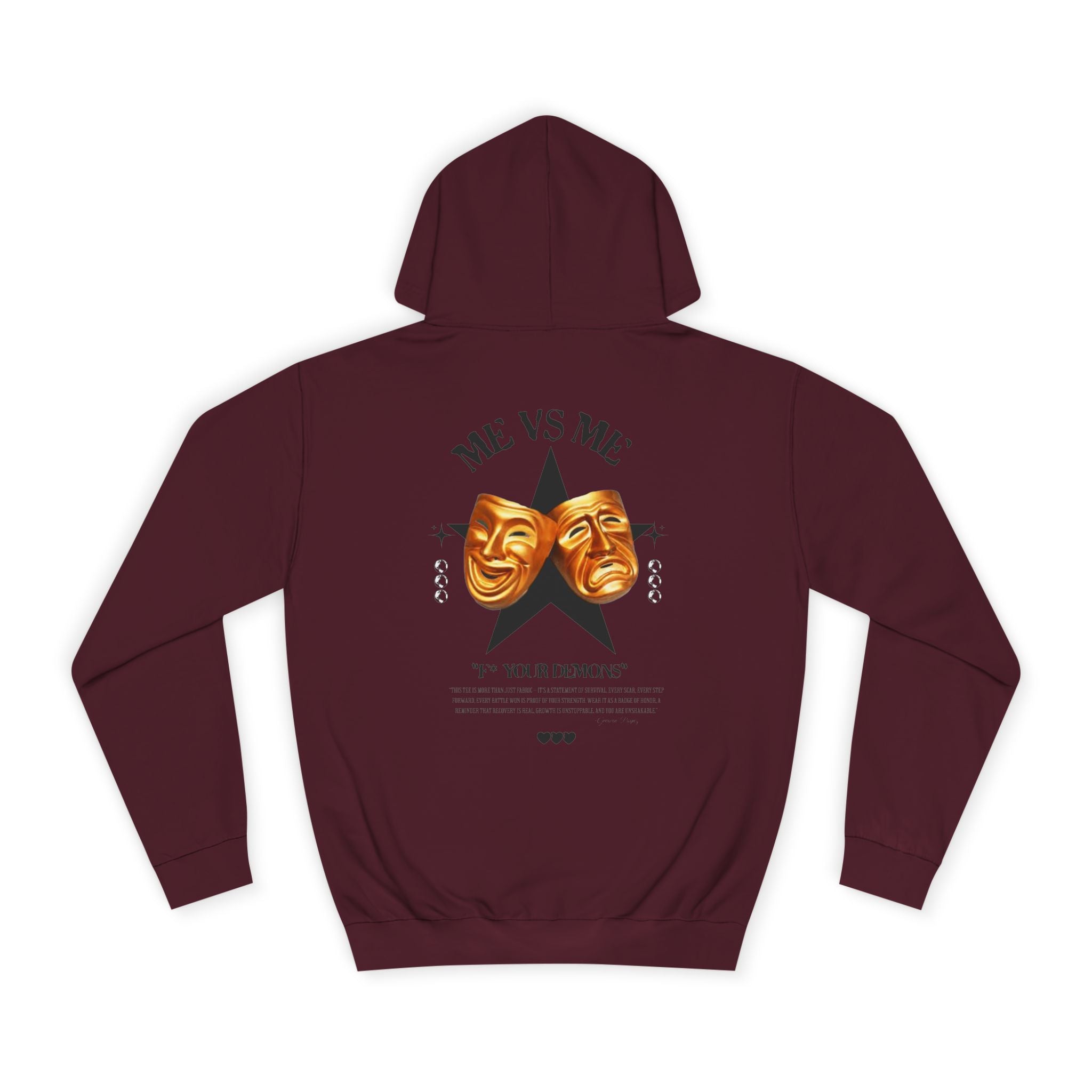 Unisex College Hoodie with Artistic Design, Cozy Casual Wear, Perfect for College Students, Gift for Friends, Vibrant Graphic Sweatshirt