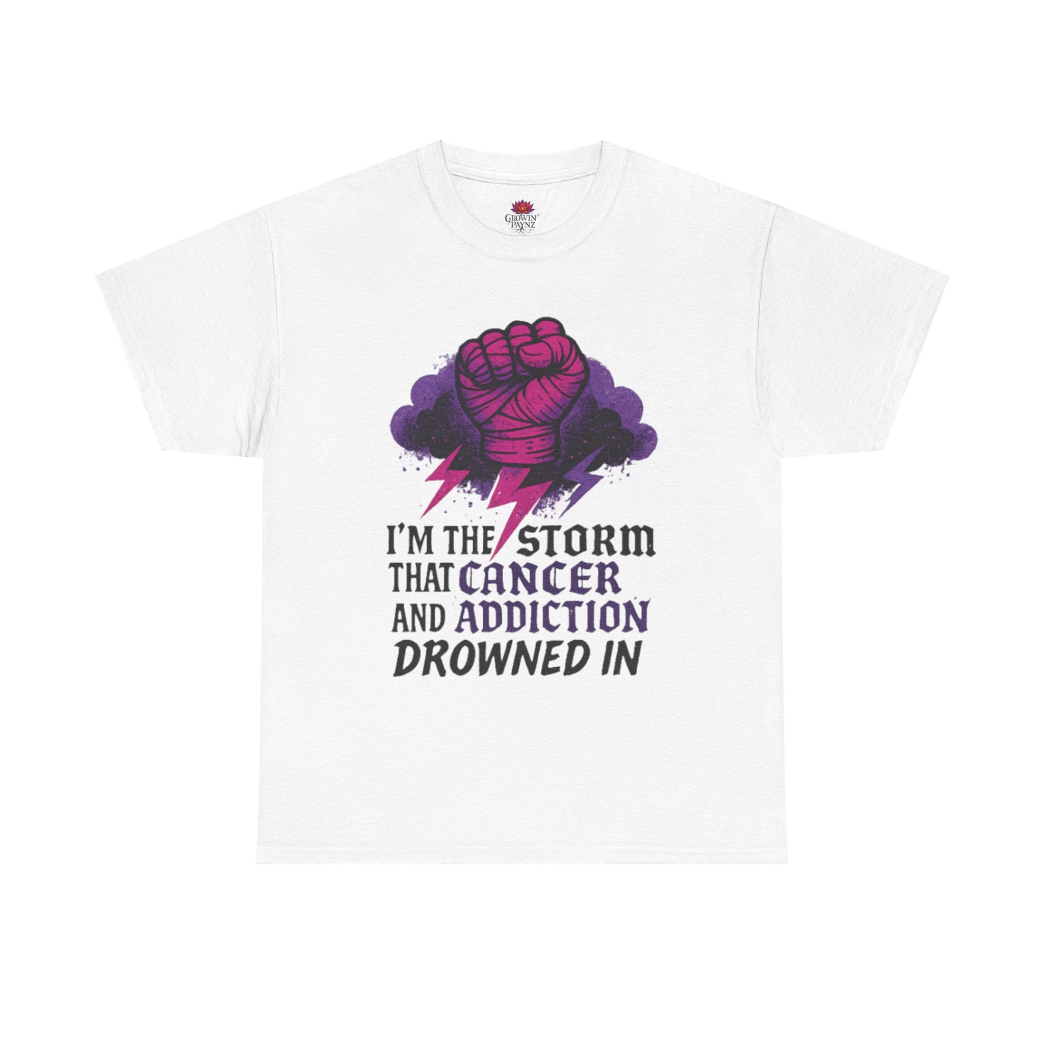 Empowering Cancer Awareness T-Shirt - Fight Against Addiction, Hope, Strength, Gift for Survivors, Unisex Tee