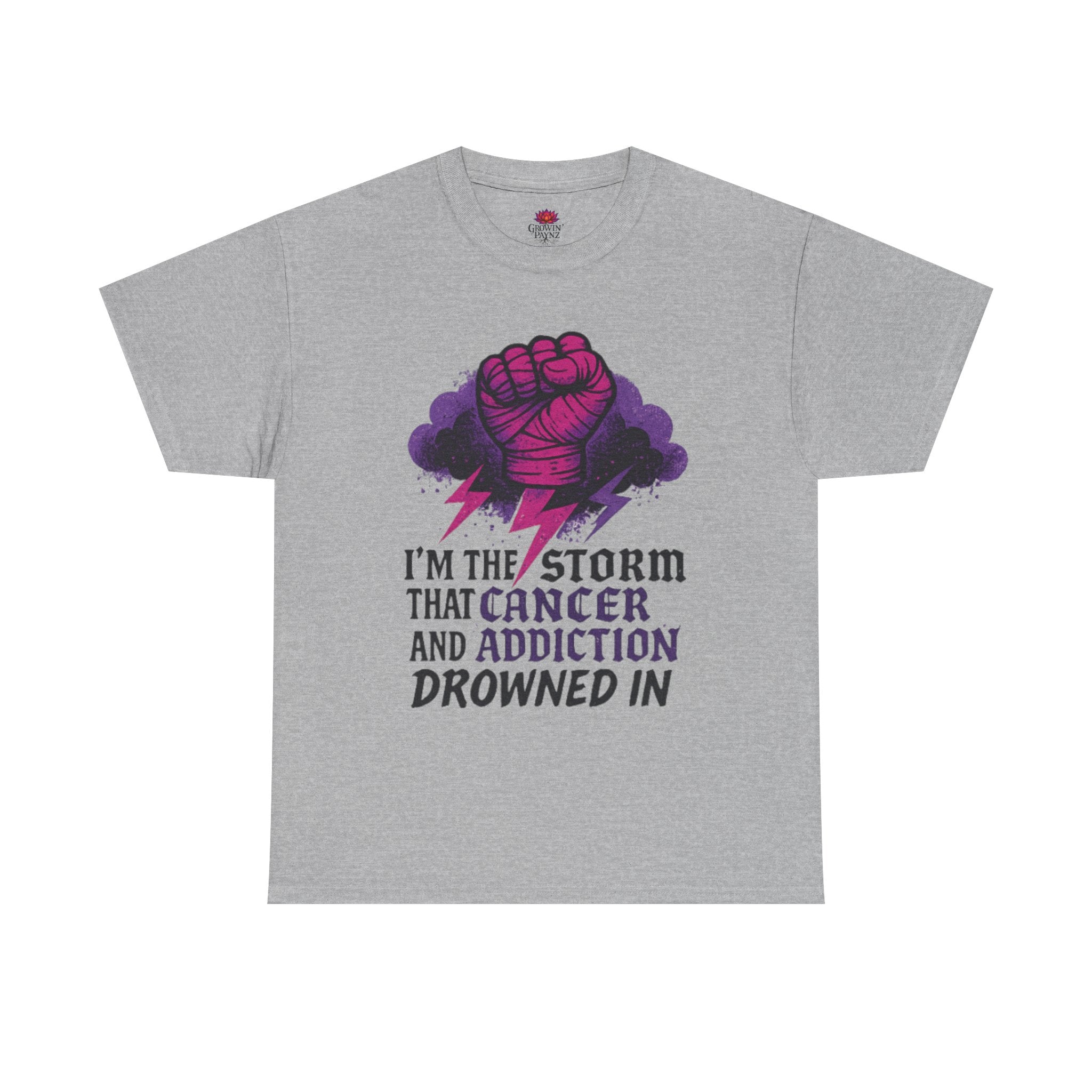 Empowering Cancer Awareness T-Shirt - Fight Against Addiction, Hope, Strength, Gift for Survivors, Unisex Tee
