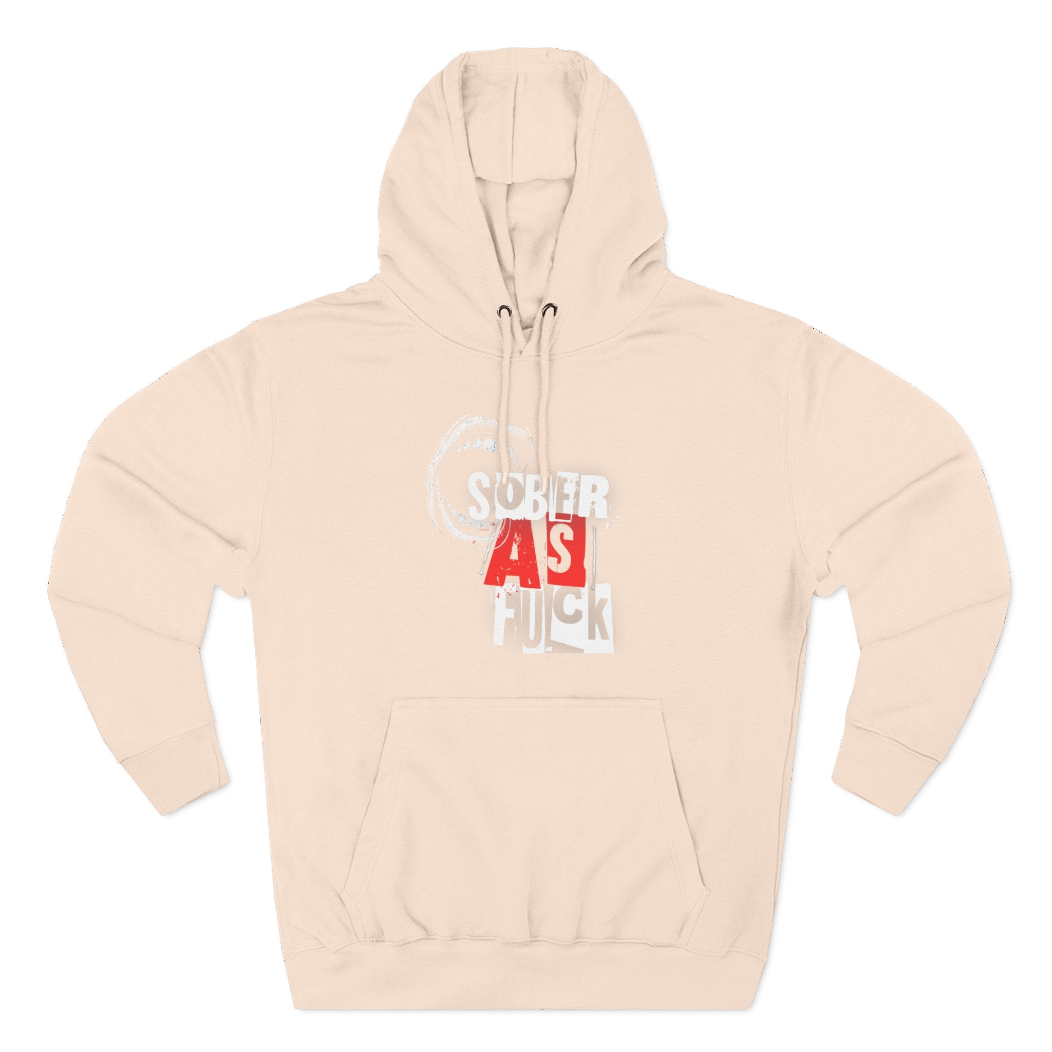 Sober AF Fleece Hoodie, Recovery Gift, Cozy Sweatshirt, Inspirational Apparel, Comfort Wear, Sober Living