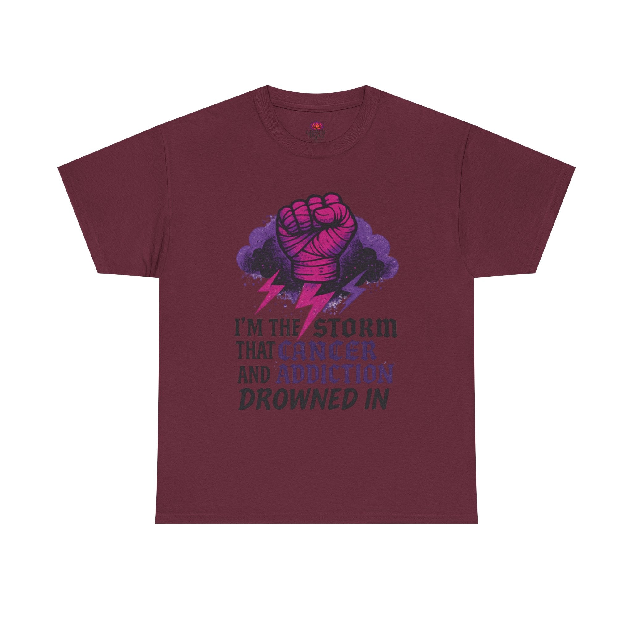 Empowering Cancer Awareness T-Shirt - Fight Against Addiction, Hope, Strength, Gift for Survivors, Unisex Tee