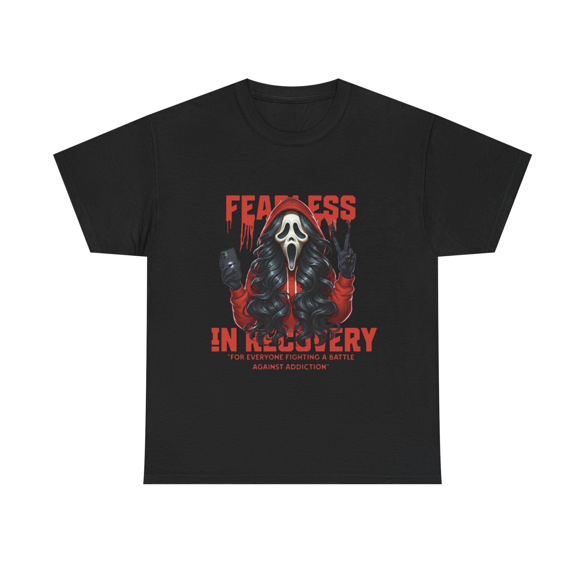 (DESIGN ON FRONT) Fearless in Recovery Unisex Heavy Cotton Tee