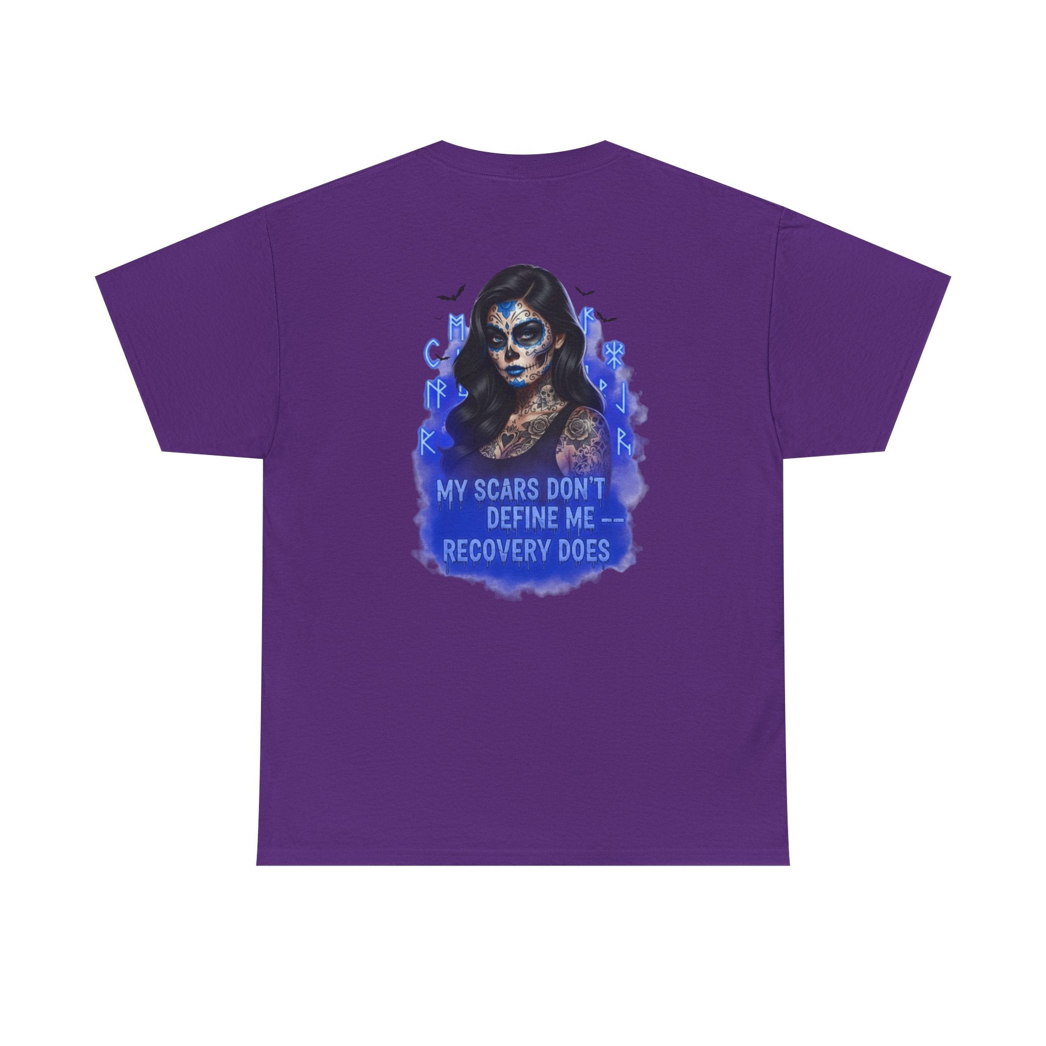 Recovery-Themed Unisex Cotton Tee, Inspirational T-Shirt, Mental Health Awareness Shirt, Scars Don't Define You, Self-Care Apparel