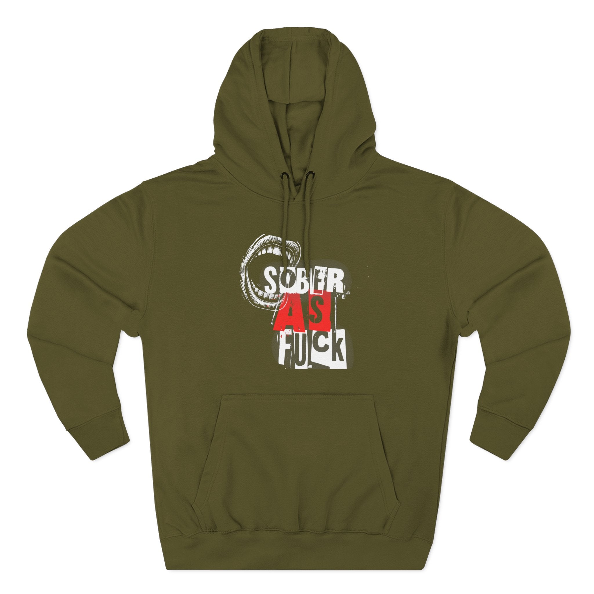 Sober AF Fleece Hoodie, Recovery Gift, Cozy Sweatshirt, Inspirational Apparel, Comfort Wear, Sober Living