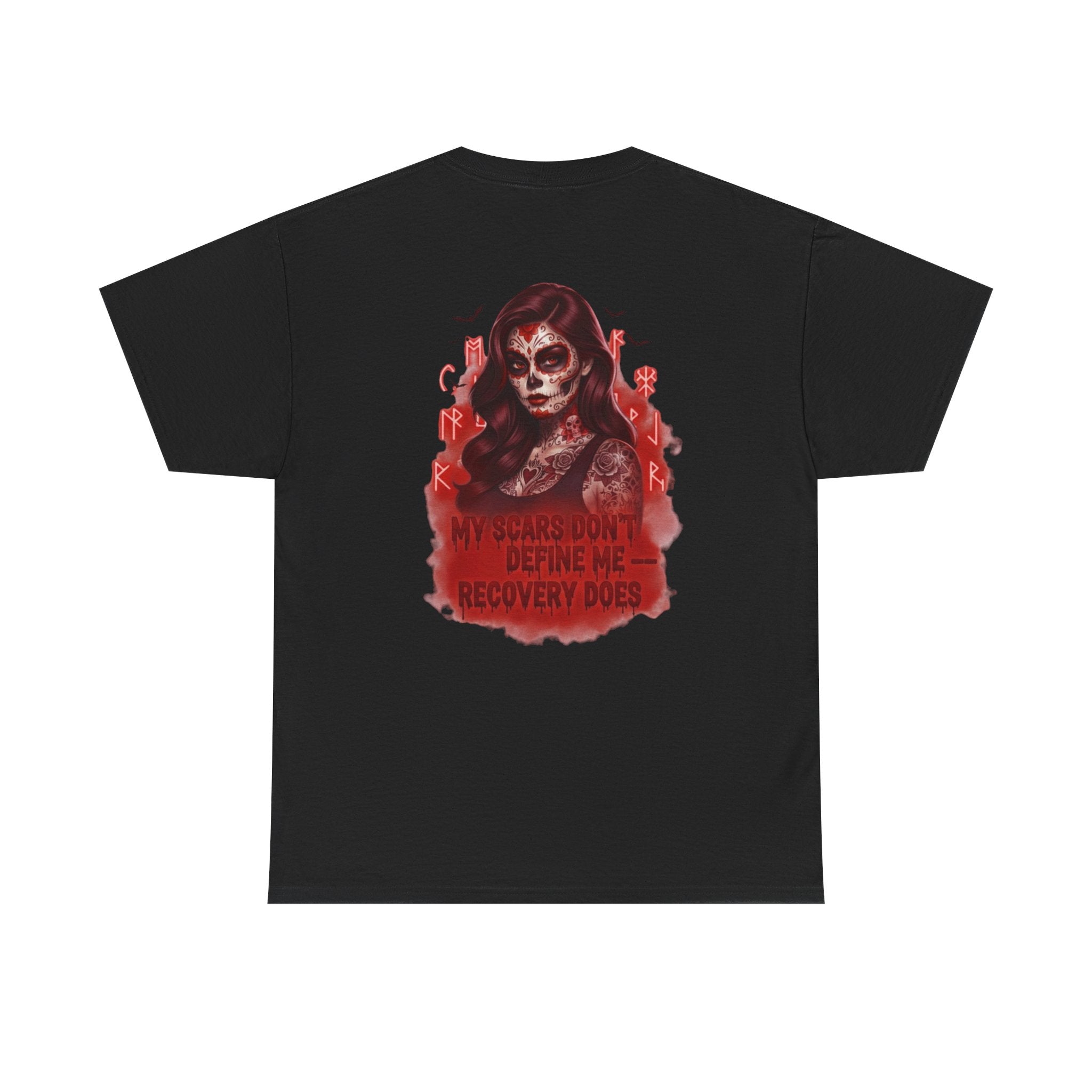 Gothic Recovery Tee - My Scars Don't Define Me - Halloween, Self-Love, Empowerment, Unisex Cotton Shirt, Gift Idea, Casual Wear