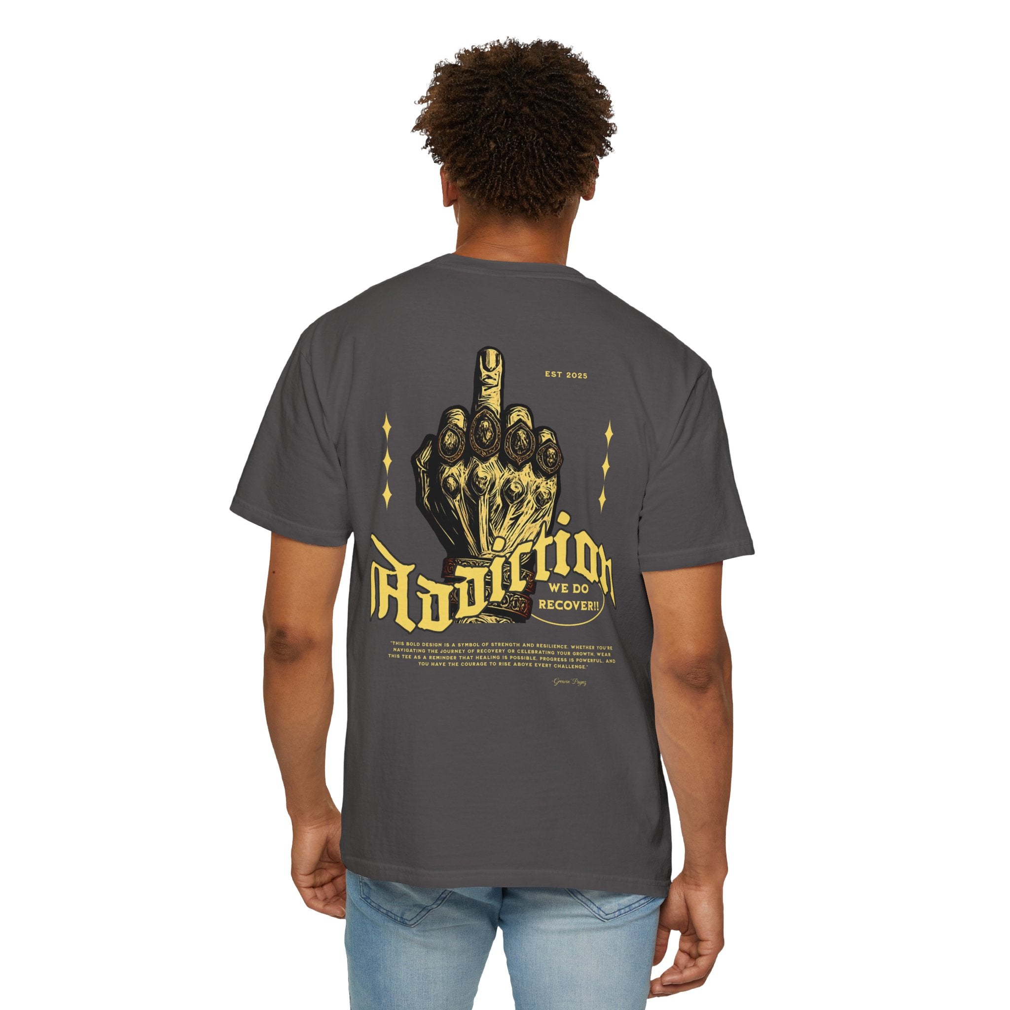 (DESIGN PRINT ON BACK)  F* Addiction Tee, Great for Casual Outfits, Gift for Alternative Fashion