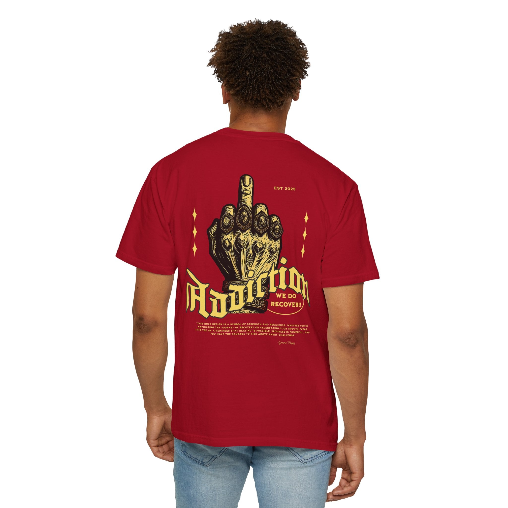 (DESIGN PRINT ON BACK)  F* Addiction Tee, Great for Casual Outfits, Gift for Alternative Fashion