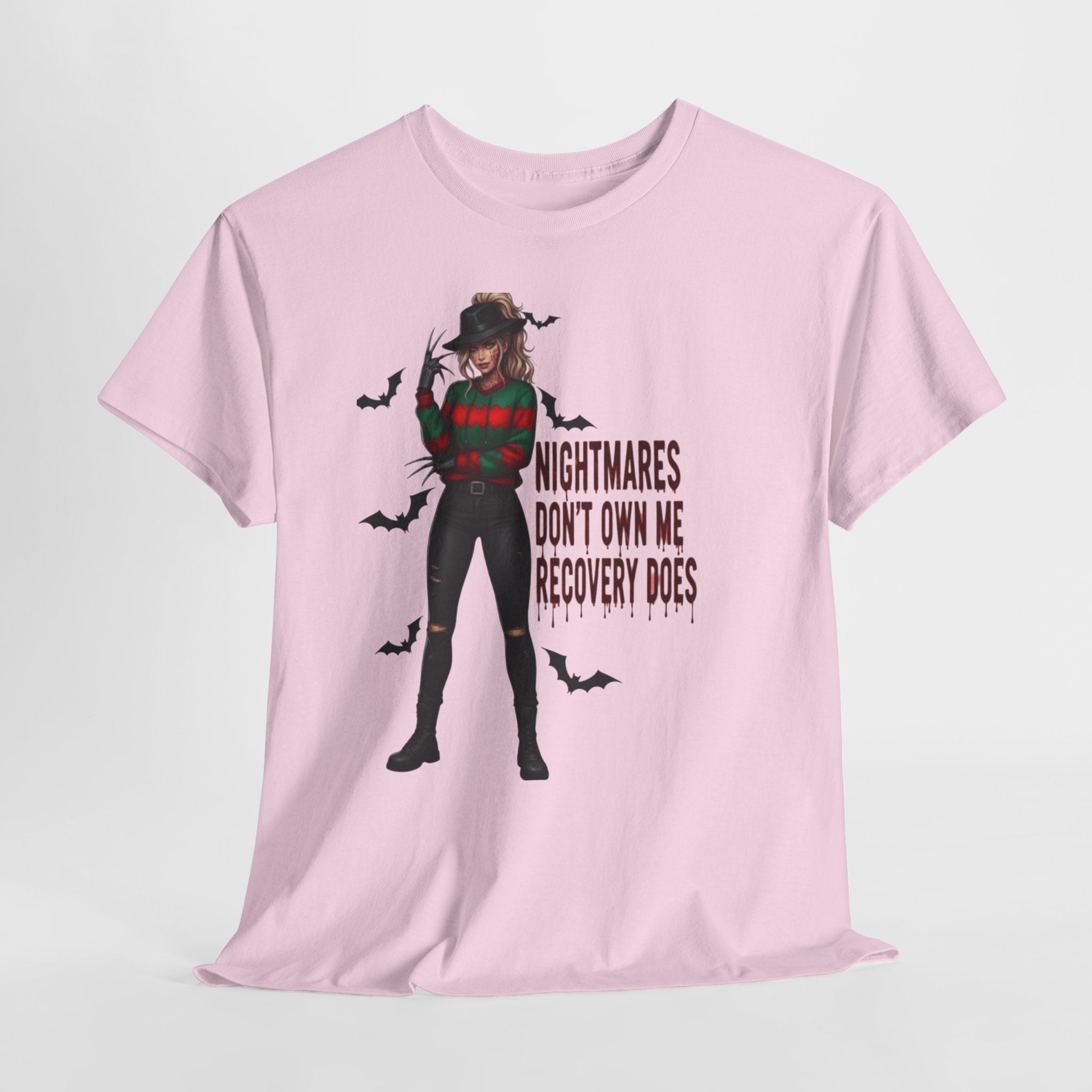 Nightmare Recovery Horror Graphic Tee, Unisex Cotton Shirt for Halloween, Gothic Style Apparel, Spooky Gifts, Unique Horror Fan Tees