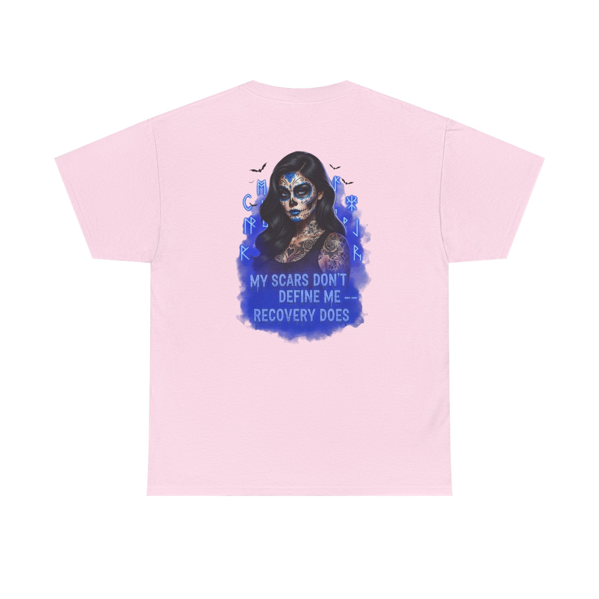 Recovery-Themed Unisex Cotton Tee, Inspirational T-Shirt, Mental Health Awareness Shirt, Scars Don't Define You, Self-Care Apparel