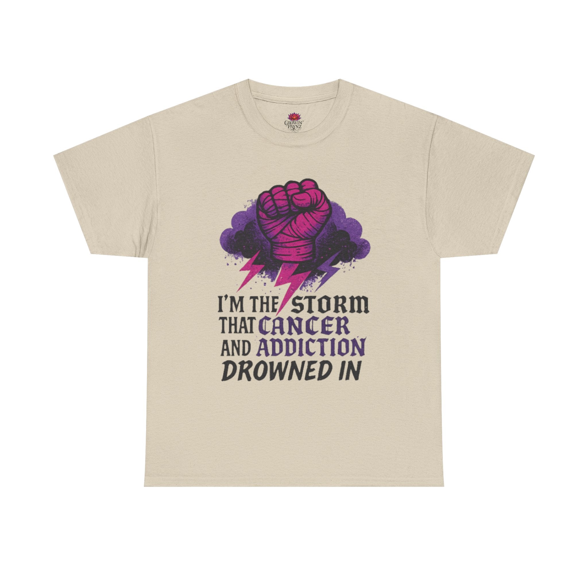 Empowering Cancer Awareness T-Shirt - Fight Against Addiction, Hope, Strength, Gift for Survivors, Unisex Tee