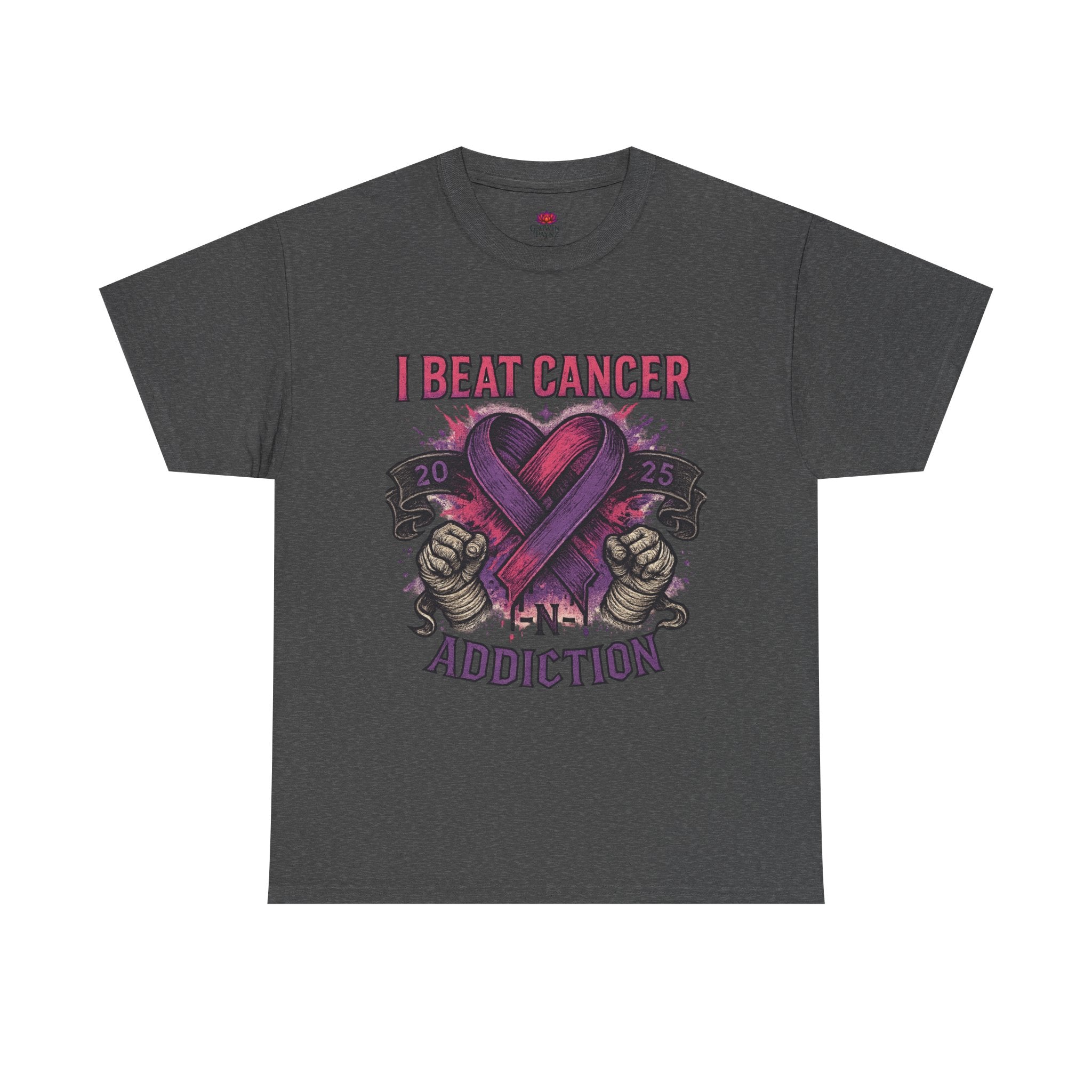 Cancer Awareness Unisex Tee - I Beat Cancer, Fight Against Addiction, Support Breast Cancer, Inspirational Gift, Comfortable Cotton Shirt