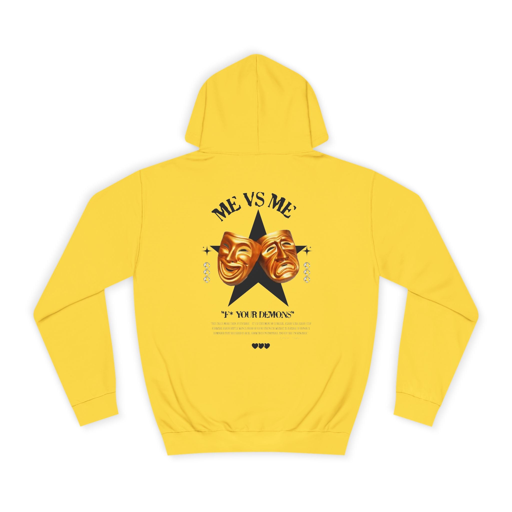 Unisex College Hoodie with Artistic Design, Cozy Casual Wear, Perfect for College Students, Gift for Friends, Vibrant Graphic Sweatshirt