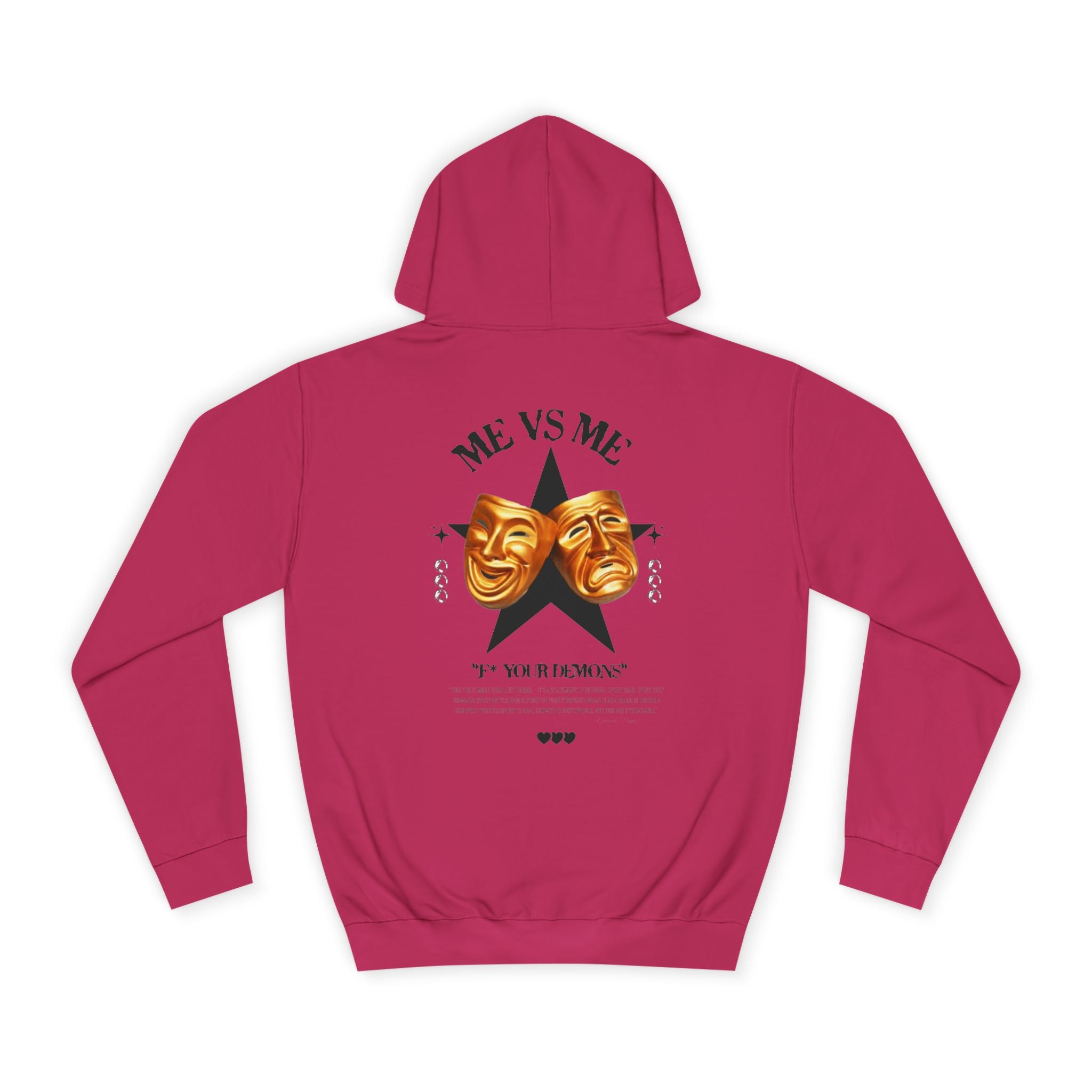 Unisex College Hoodie with Artistic Design, Cozy Casual Wear, Perfect for College Students, Gift for Friends, Vibrant Graphic Sweatshirt