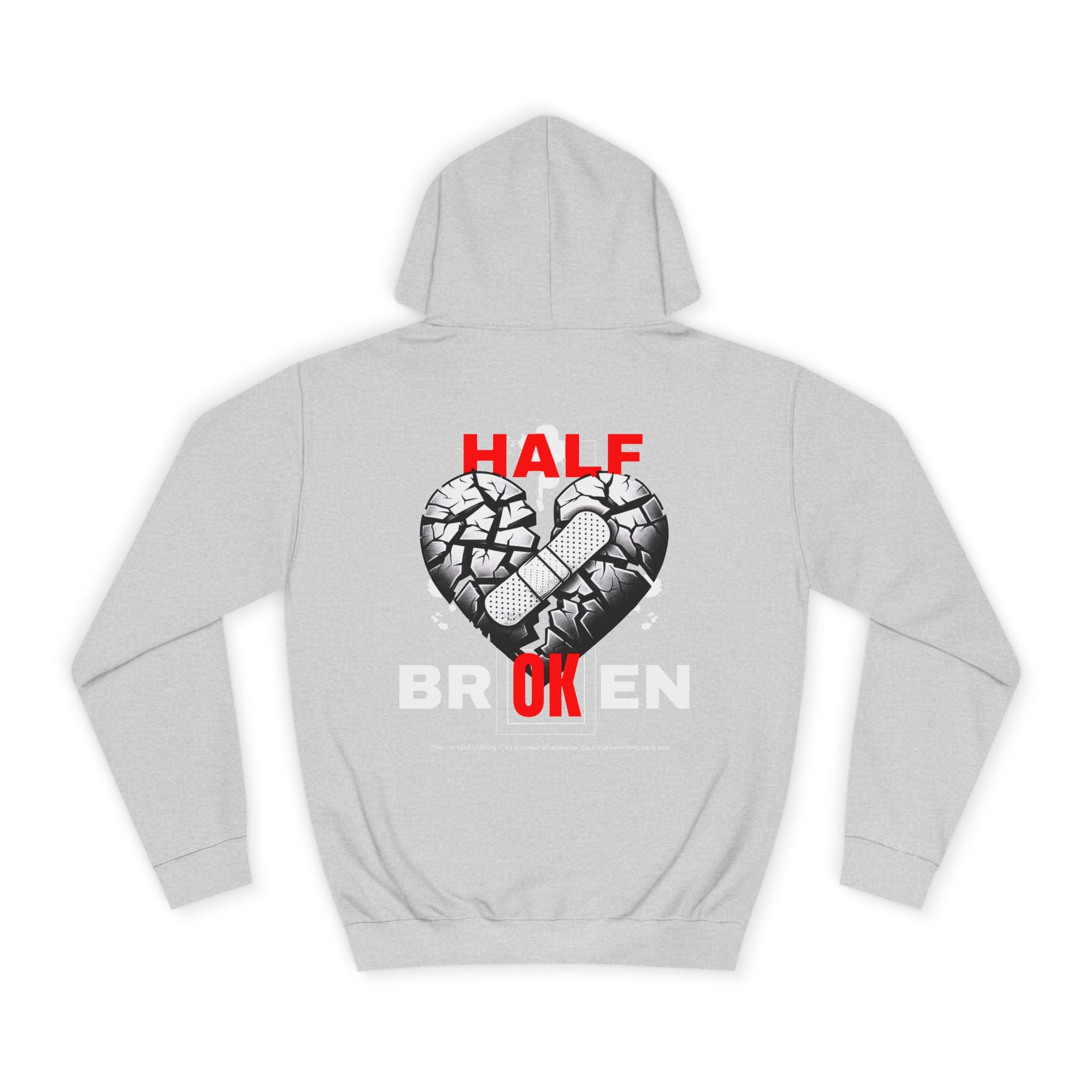 Half Broken Unisex College Hoodie - Cozy Sweatshirt for Students, Gifts for College Friends, Casual Wear for Every Occasion