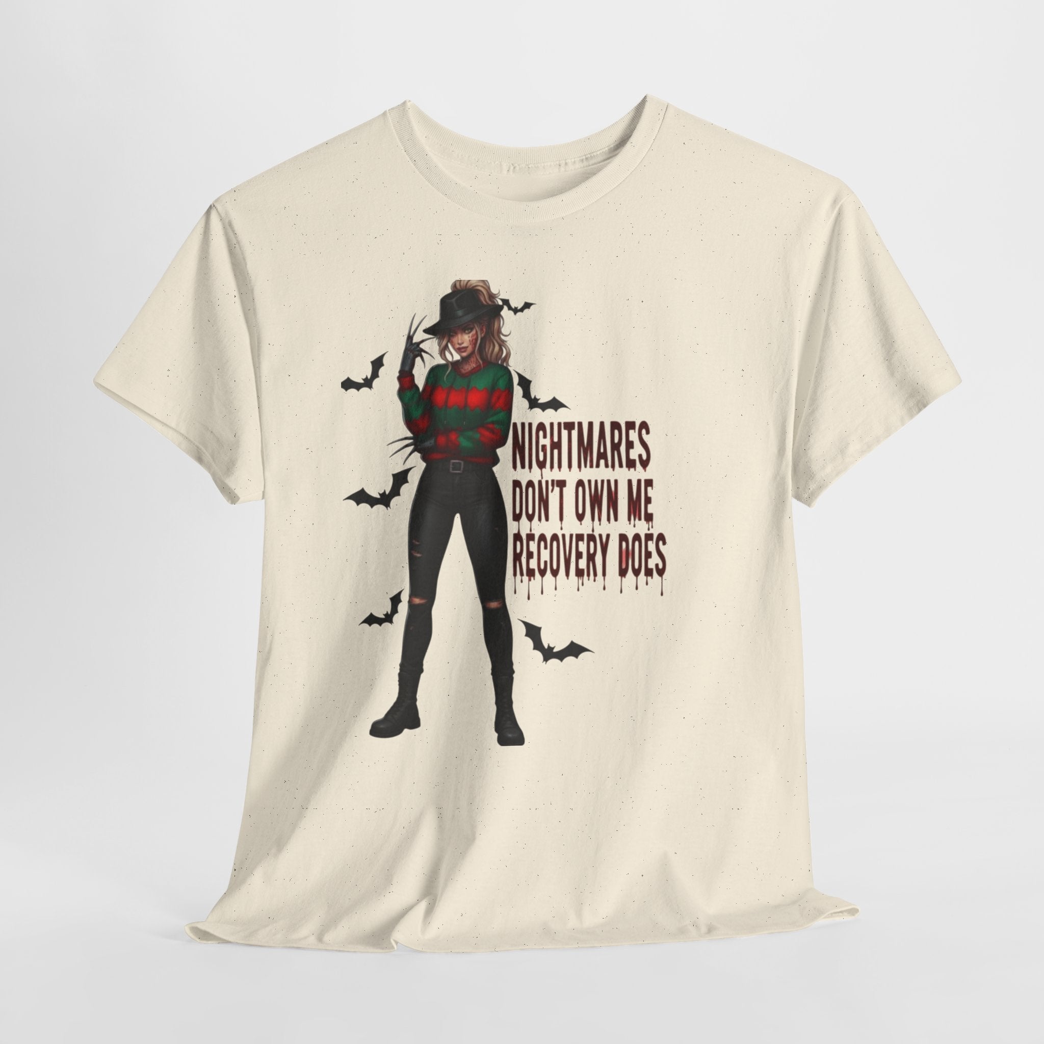 Nightmare Recovery Horror Graphic Tee, Unisex Cotton Shirt for Halloween, Gothic Style Apparel, Spooky Gifts, Unique Horror Fan Tees