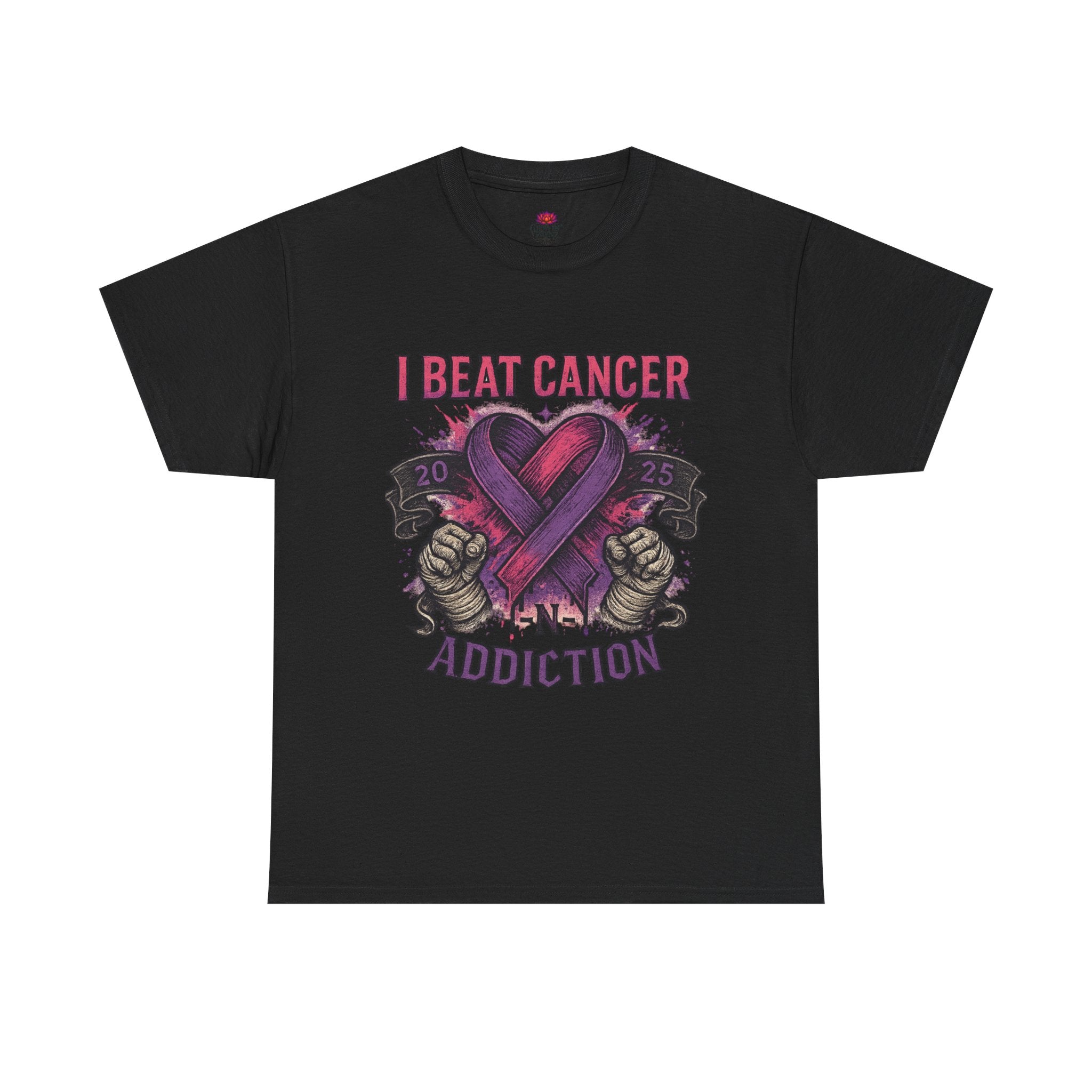 Cancer Awareness Unisex Tee - I Beat Cancer, Fight Against Addiction, Support Breast Cancer, Inspirational Gift, Comfortable Cotton Shirt