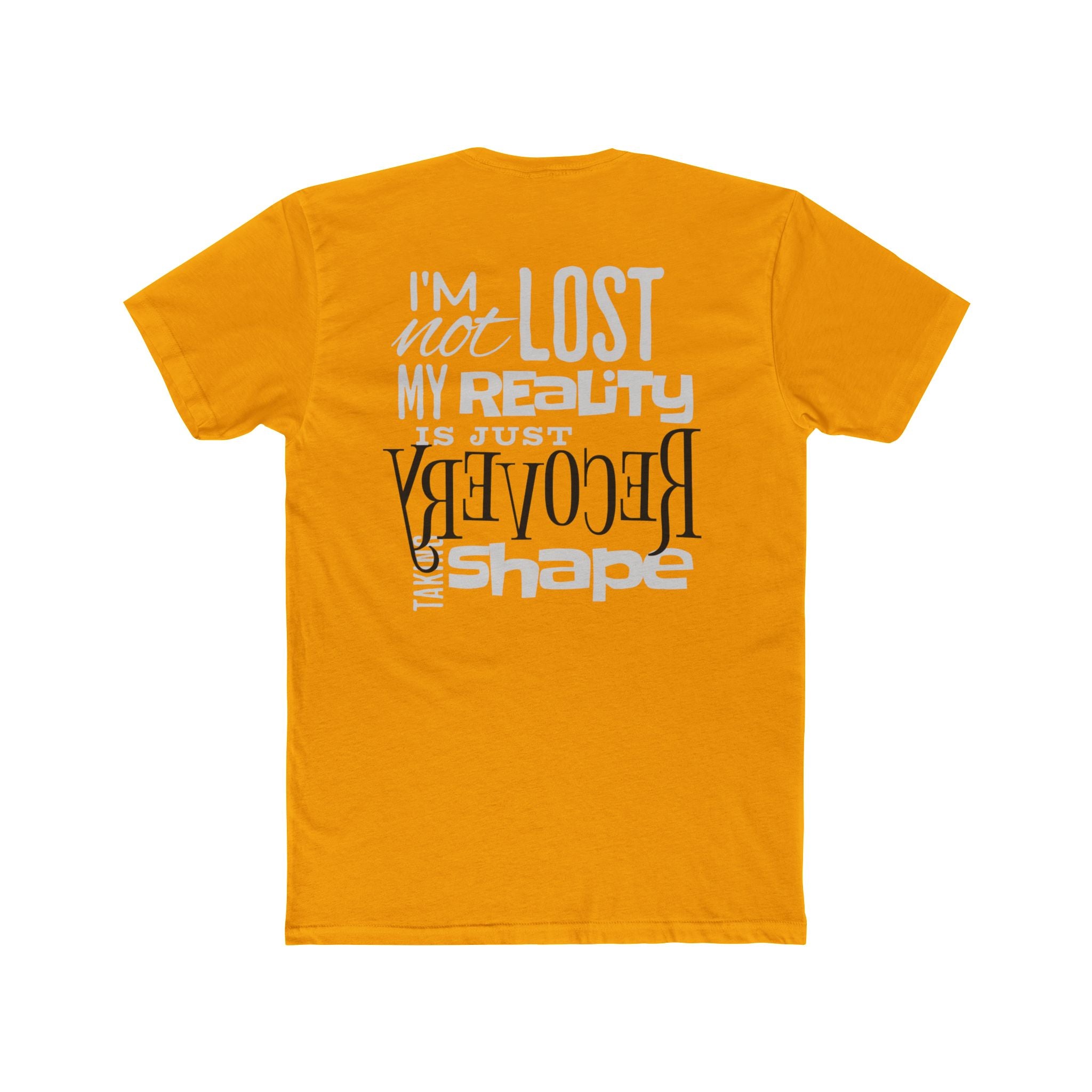 (DESIGN PRINT ON BACK) Unisex Recovery Quote Tee, Cotton Crew T-Shirt, Motivational Gift, Recovery Journey Apparel, Inspirational Quote Shirt, Self-Care Tee