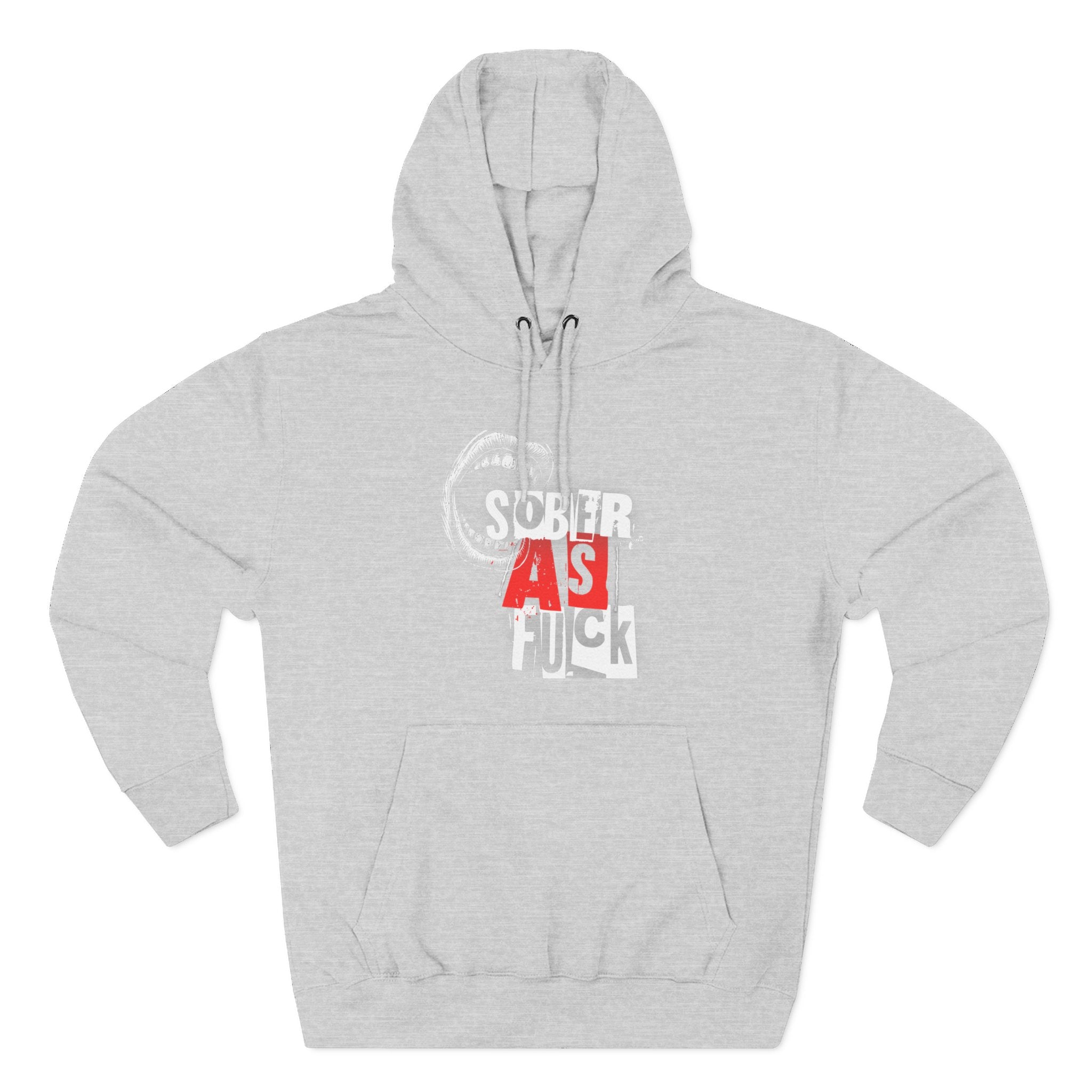 Sober AF Fleece Hoodie, Recovery Gift, Cozy Sweatshirt, Inspirational Apparel, Comfort Wear, Sober Living