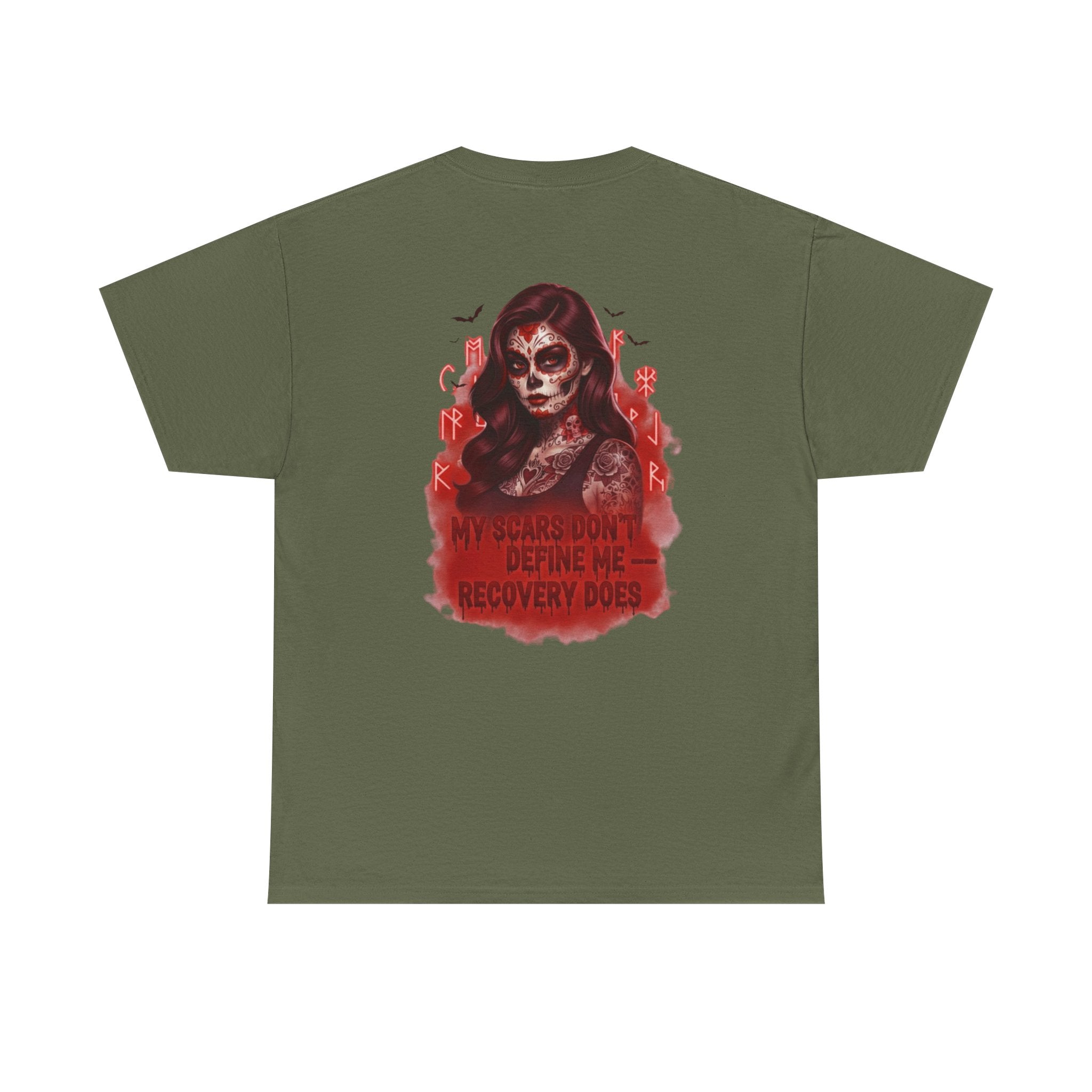 Gothic Recovery Tee - My Scars Don't Define Me - Halloween, Self-Love, Empowerment, Unisex Cotton Shirt, Gift Idea, Casual Wear
