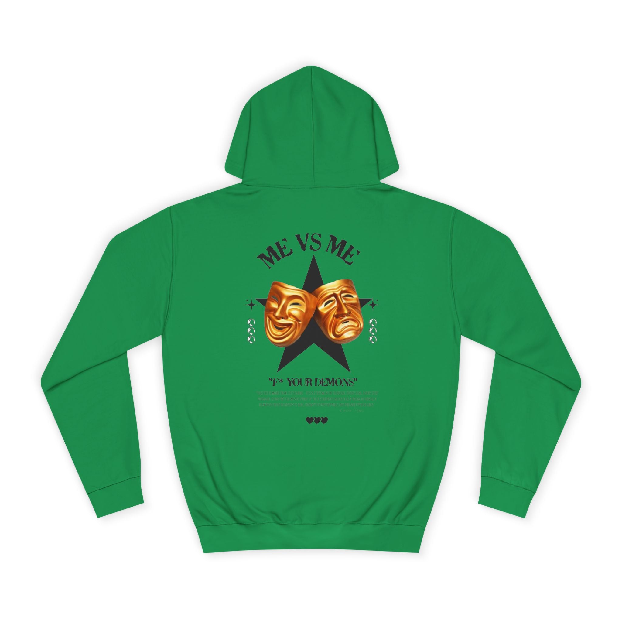 Unisex College Hoodie with Artistic Design, Cozy Casual Wear, Perfect for College Students, Gift for Friends, Vibrant Graphic Sweatshirt