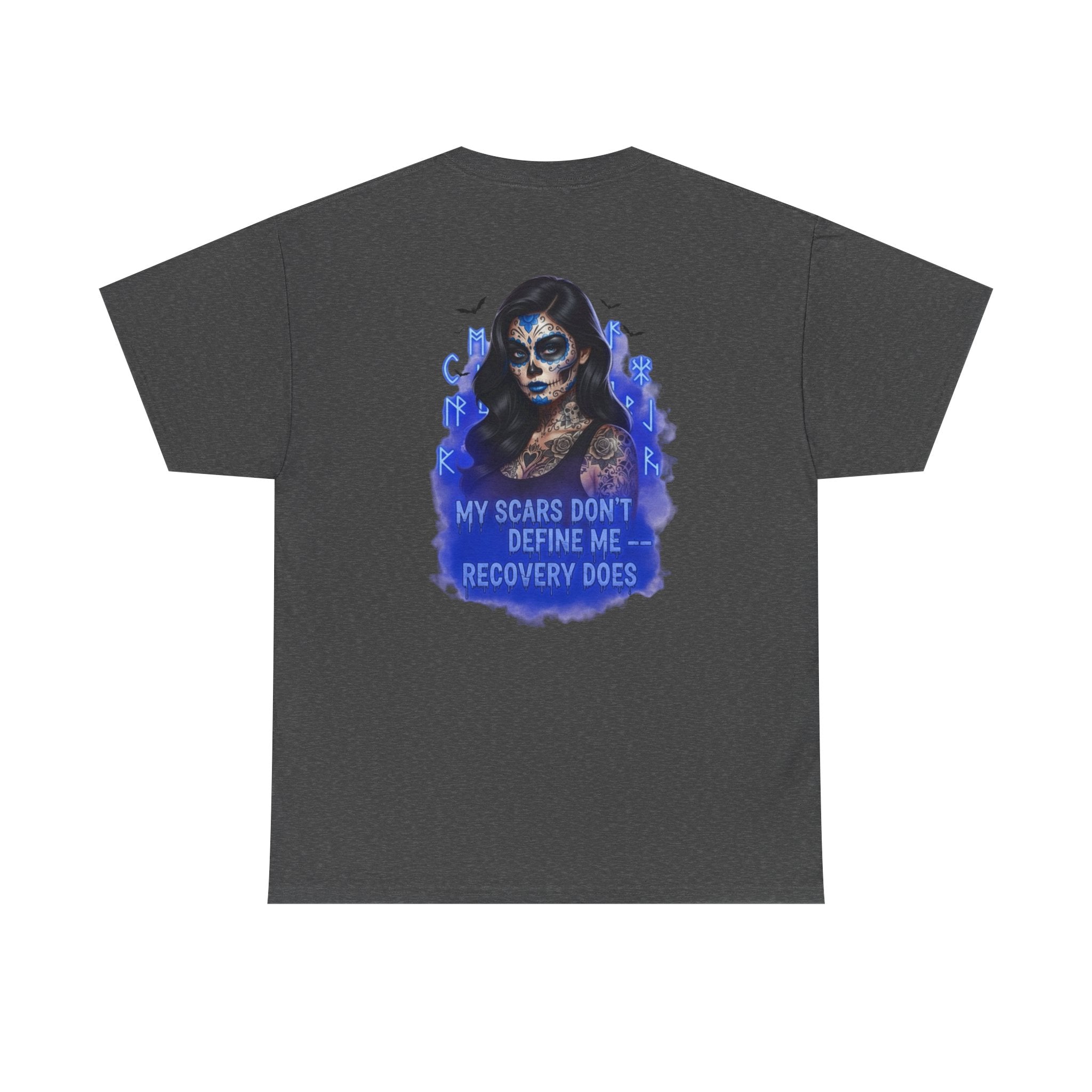 Recovery-Themed Unisex Cotton Tee, Inspirational T-Shirt, Mental Health Awareness Shirt, Scars Don't Define You, Self-Care Apparel