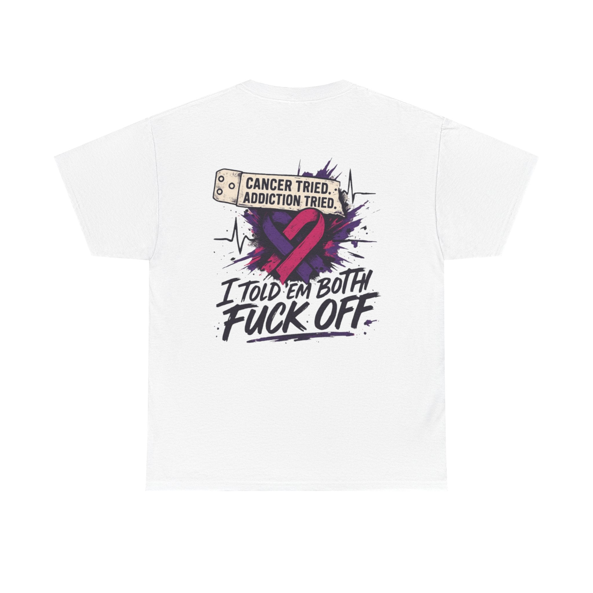 Empowering Unisex Heavy Cotton Tee - Cancer Awareness, Addiction Support, Gift for Survivors, Motivation, Everyday Wear, Inspirational Tee
