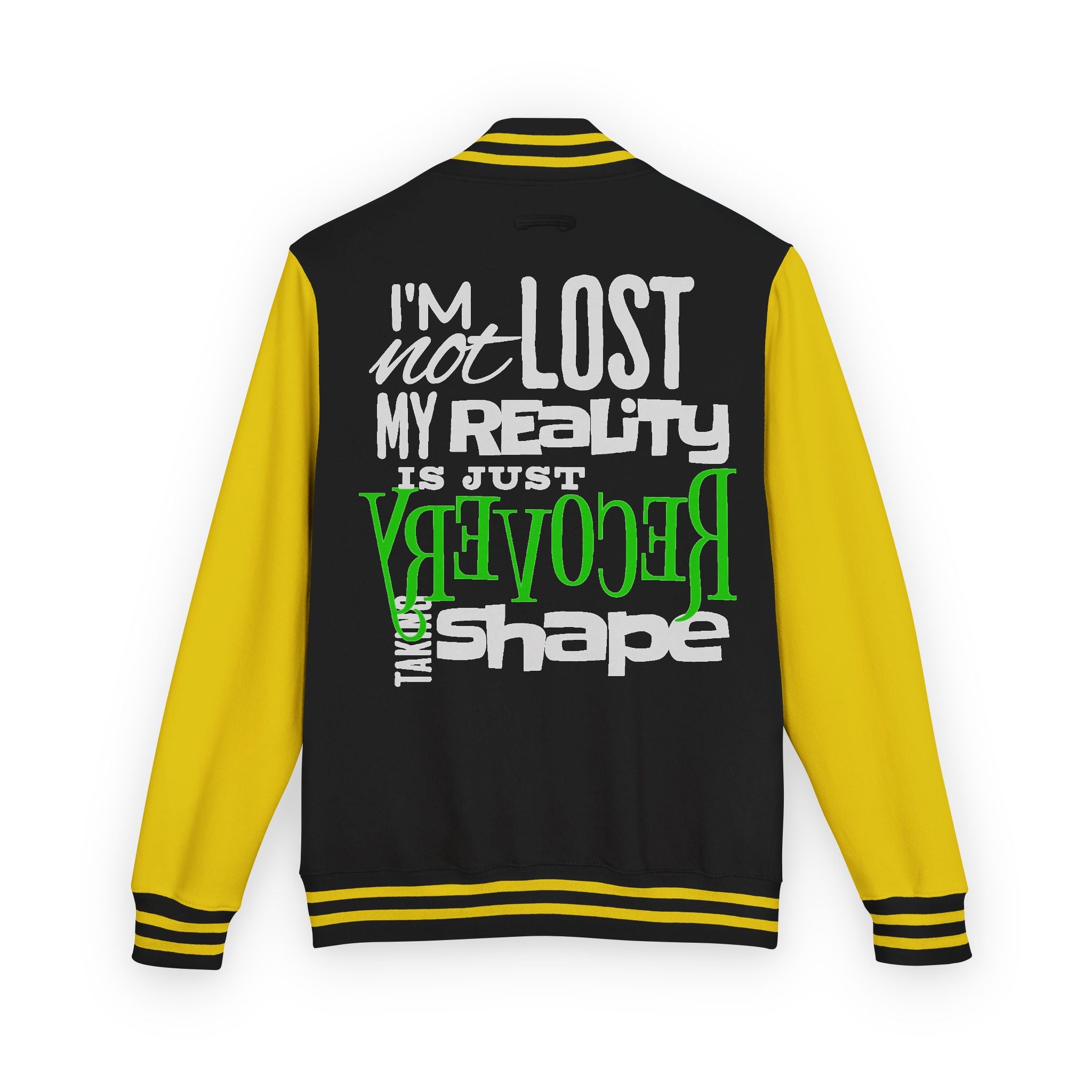 Unisex Heavyweight Letterman Jacket - Retro Inspired, Casual Wear, Perfect Gift for Friends, Motivational Statement, Unisex Fashion