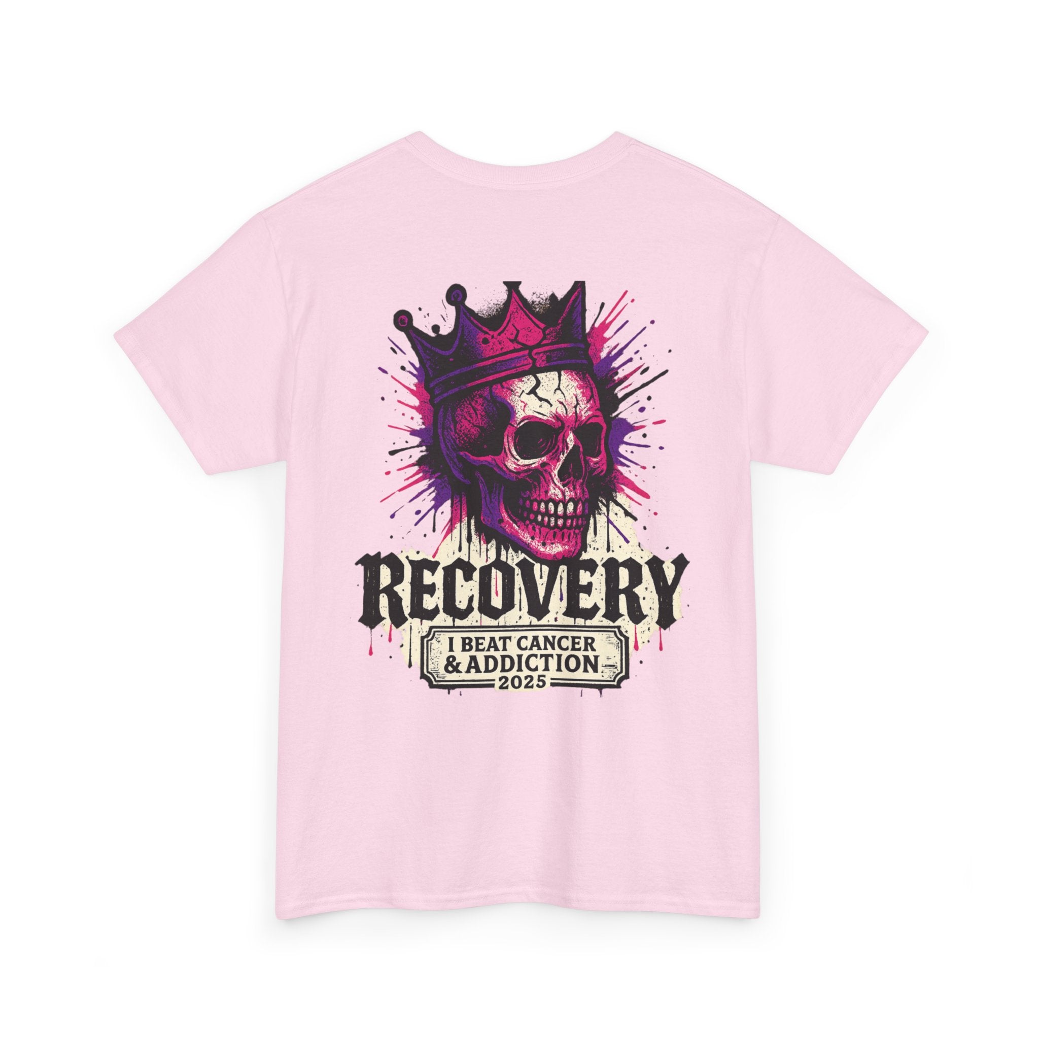 Recovery Skull Graphic Tee, Unisex Cotton Shirt, Awareness T-Shirt, Cancer Survivor Gift, Addictions Support Apparel