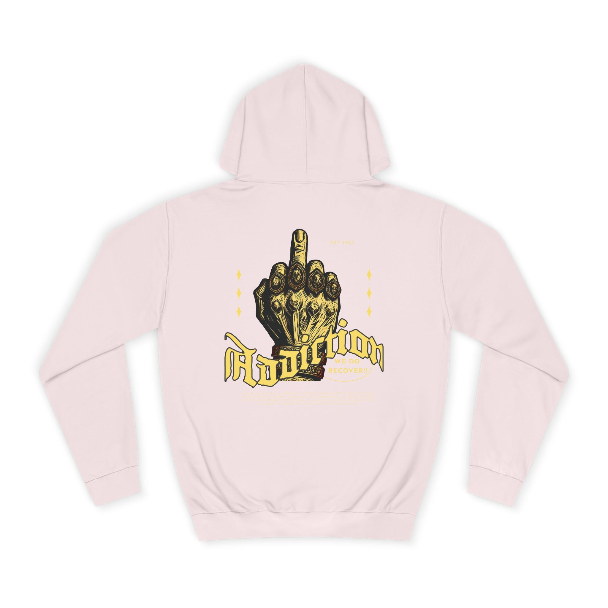 Addiction Unisex College Hoodie - Cozy Streetwear, Gift for Students, Casual Fashion, Graphic Pullover, Perfect for College Events