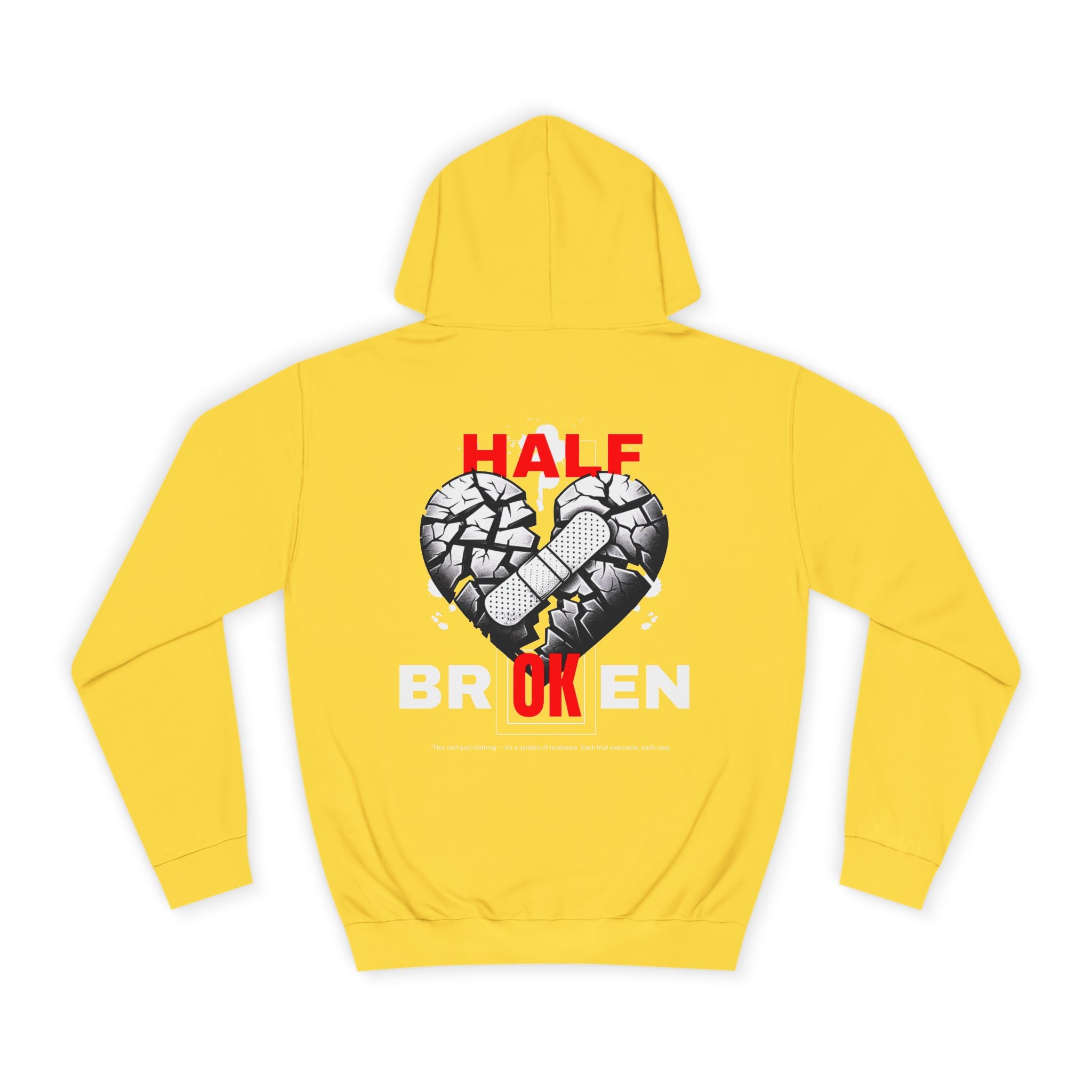 Half Broken Unisex College Hoodie - Cozy Sweatshirt for Students, Gifts for College Friends, Casual Wear for Every Occasion