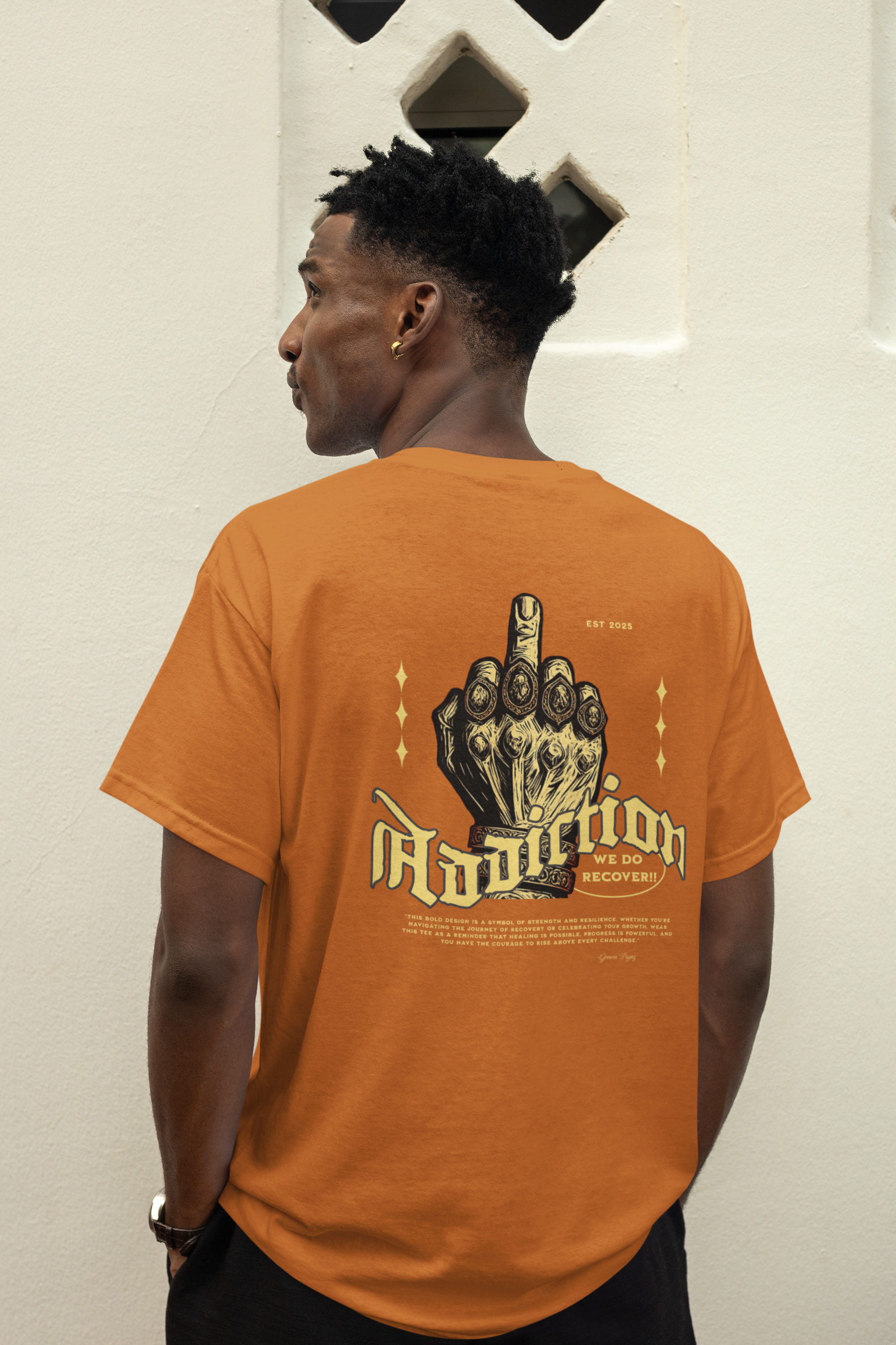 (DESIGN PRINT ON BACK)  F* Addiction Tee, Great for Casual Outfits, Gift for Alternative Fashion