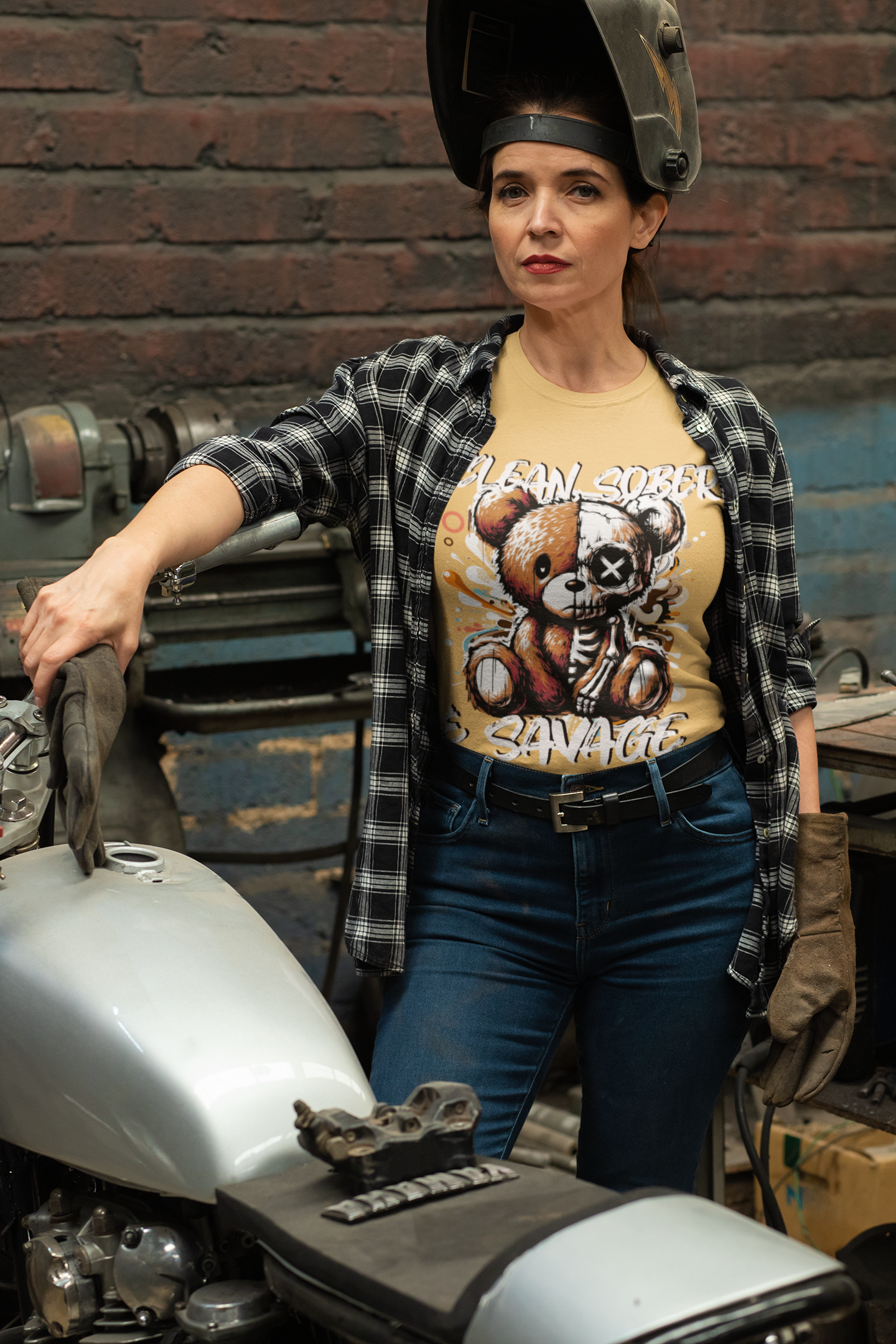 (DESIGN PRINT ON FRONT)  Clean Sober & Savage Tee | Unisex Short Sleeve T-Shirt, Recovery Apparel, Motivational Shirt, Casual Wear, Gift for Sobriety Celebrations