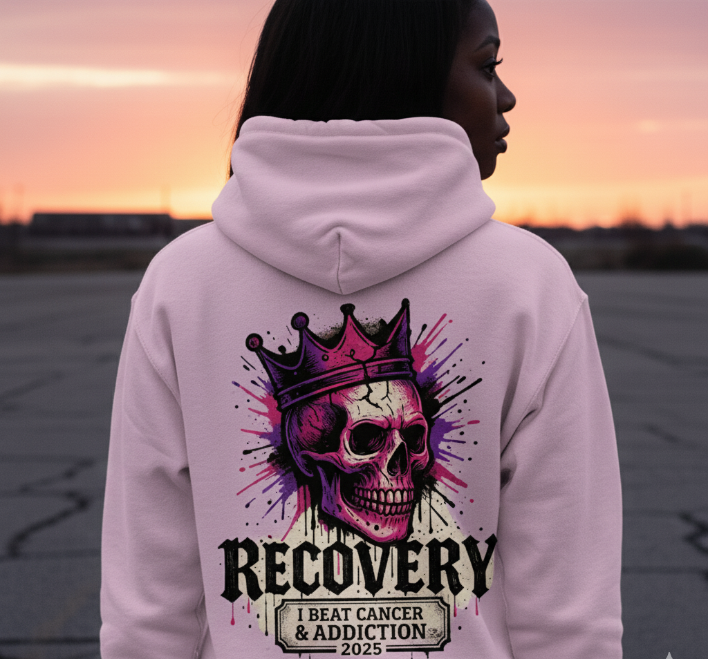 Recovery Skull Design Unisex Hoodie, Cozy Sweatshirt for Recovery Advocates, Perfect for Gifts and Celebrations