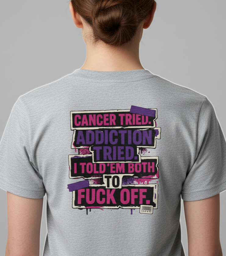Empowerment Tee - Cancer & Addiction Awareness Shirt, Motivational T-Shirt, Unisex Graphic Tee, Gift for Survivors, Resilience Apparel