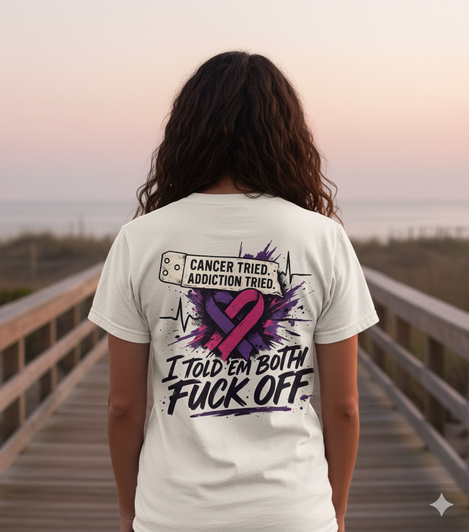 Empowering Unisex Heavy Cotton Tee - Cancer Awareness, Addiction Support, Gift for Survivors, Motivation, Everyday Wear, Inspirational Tee