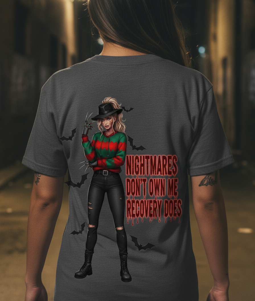 Freddy Krueger Recovery Tee, Unisex Horror T-Shirt, Nightmare Theme Shirt, Gift for Horror Fans, Halloween Apparel