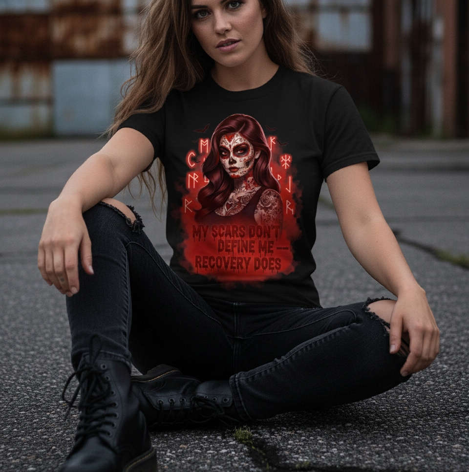 Vibrant Recovery Tee: Embrace Resilience, Unisex Heavy Cotton Tee for Confidence, Motivational T-Shirt, Recovery Shirt, Empowerment Wear