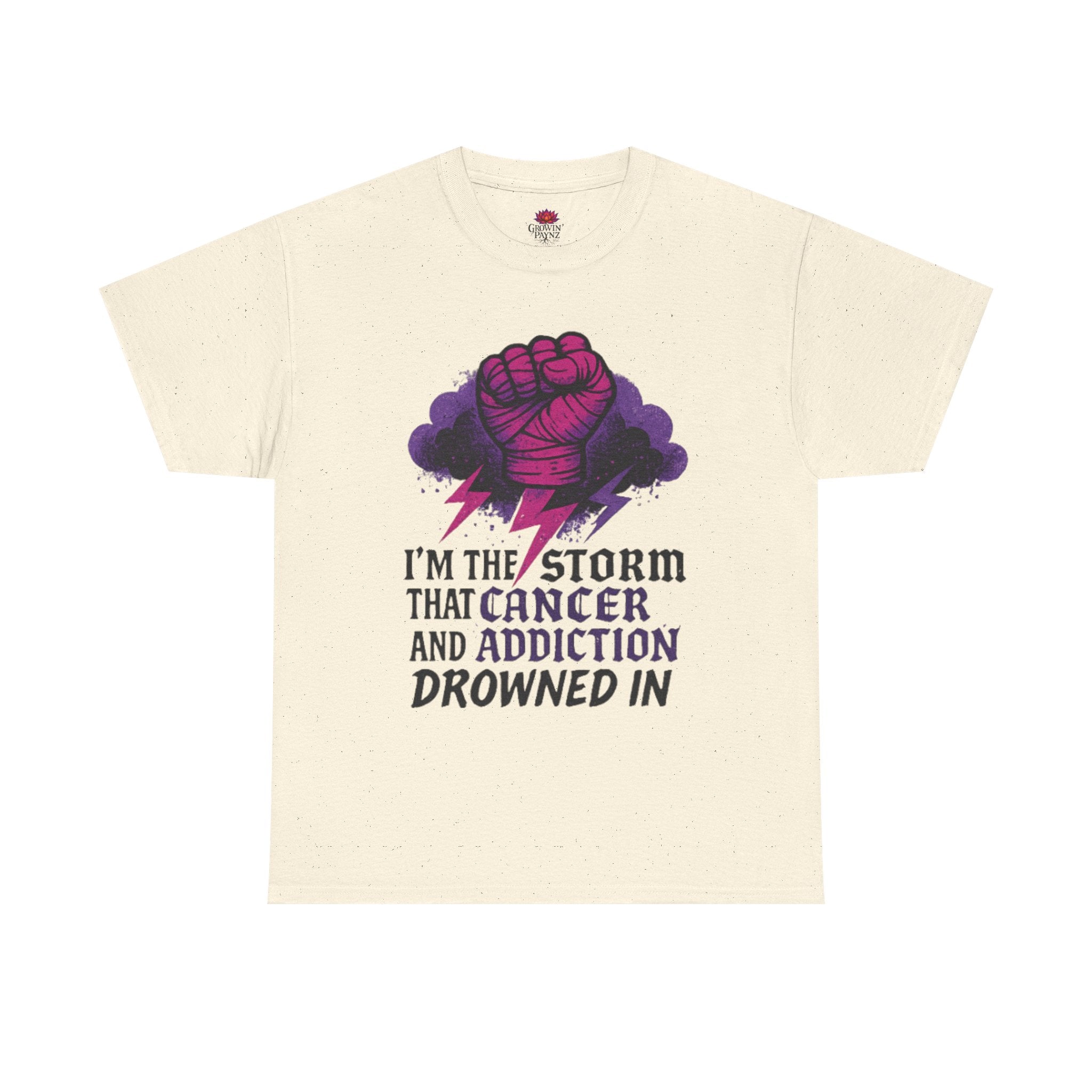Empowering Cancer Awareness T-Shirt - Fight Against Addiction, Hope, Strength, Gift for Survivors, Unisex Tee