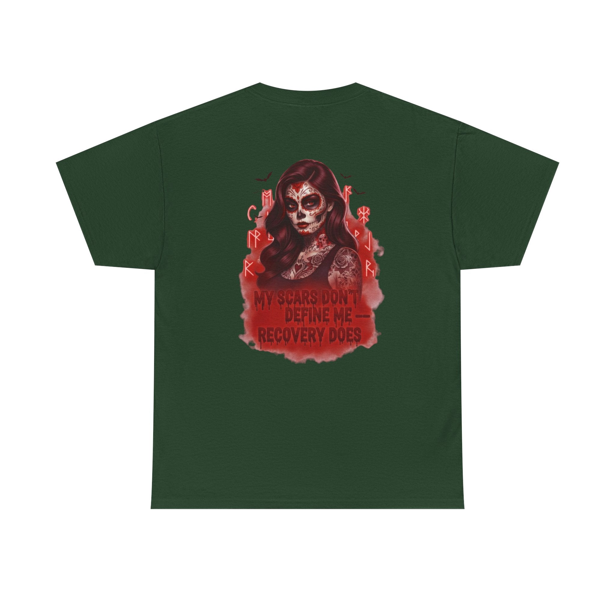 Gothic Recovery Tee - My Scars Don't Define Me - Halloween, Self-Love, Empowerment, Unisex Cotton Shirt, Gift Idea, Casual Wear