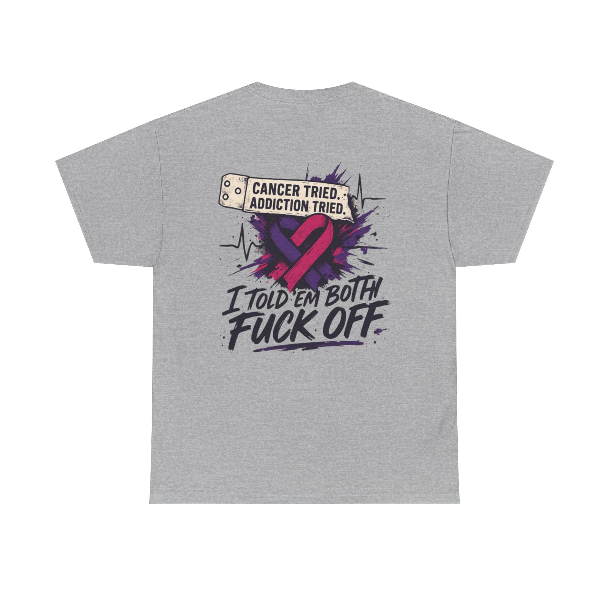 Empowering Unisex Heavy Cotton Tee - Cancer Awareness, Addiction Support, Gift for Survivors, Motivation, Everyday Wear, Inspirational Tee