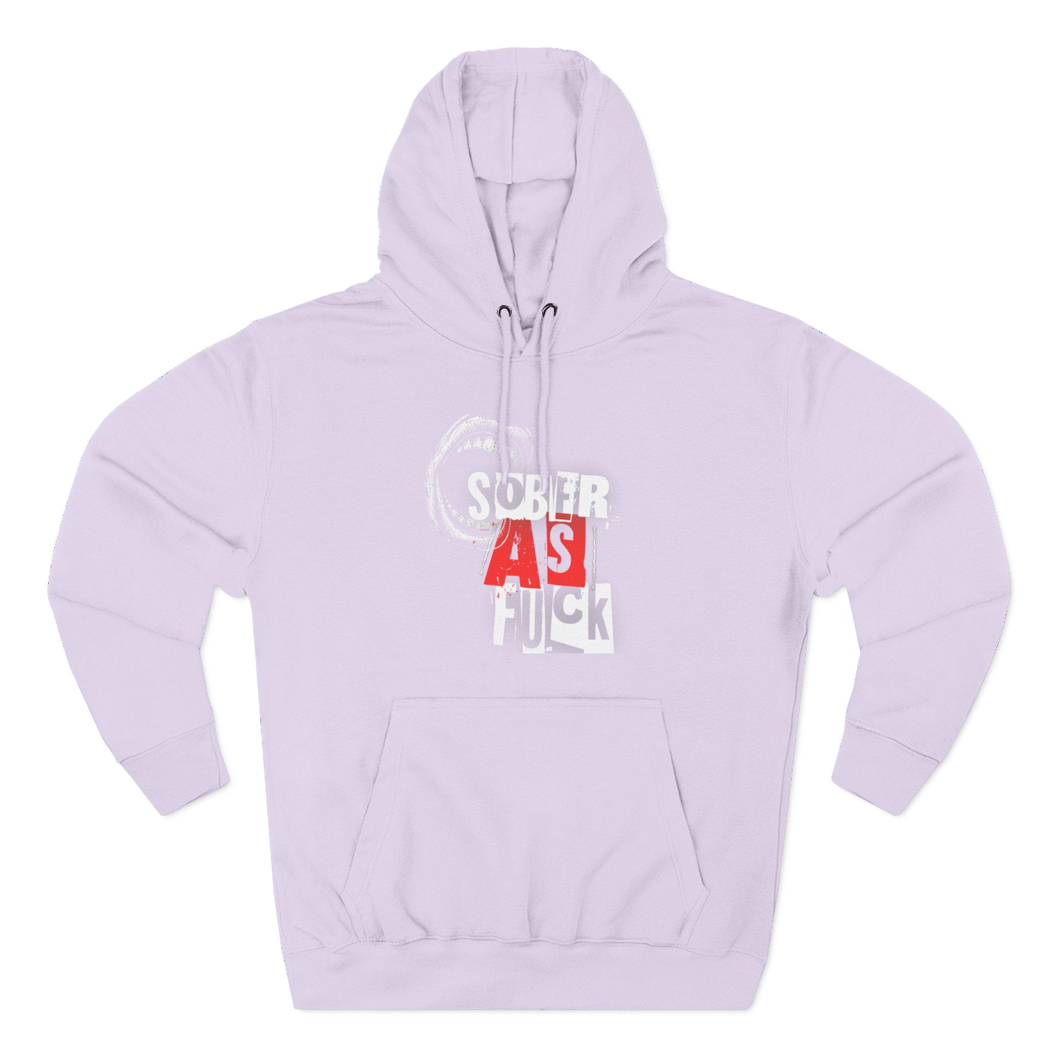 Sober AF Fleece Hoodie, Recovery Gift, Cozy Sweatshirt, Inspirational Apparel, Comfort Wear, Sober Living