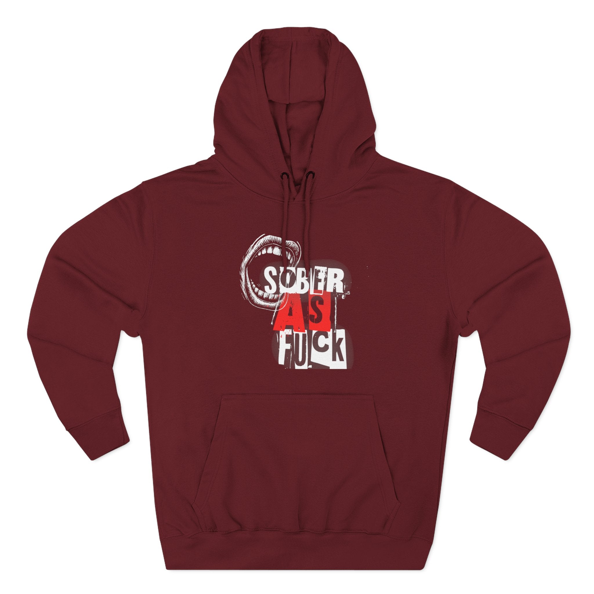 Sober AF Fleece Hoodie, Recovery Gift, Cozy Sweatshirt, Inspirational Apparel, Comfort Wear, Sober Living