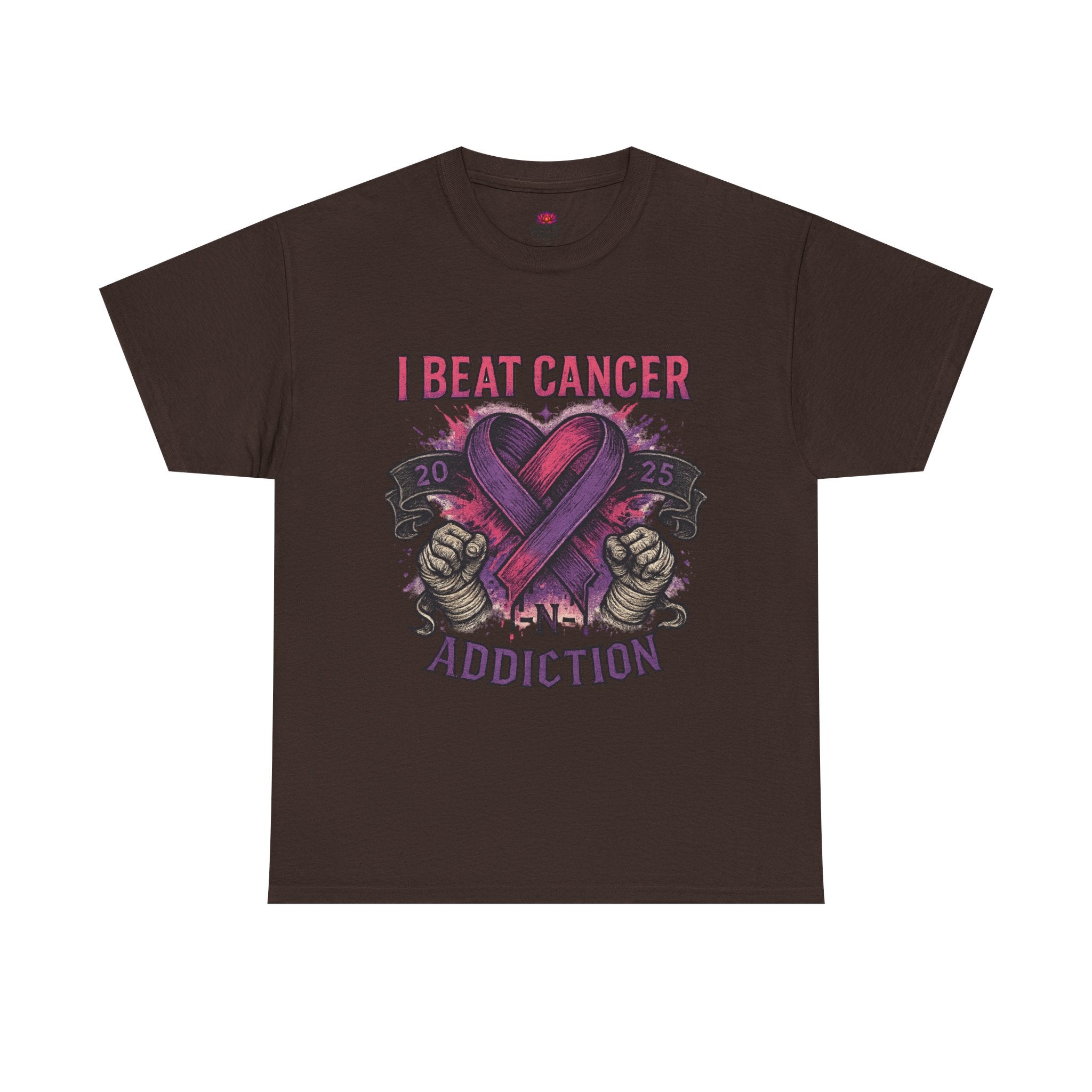 Cancer Awareness Unisex Tee - I Beat Cancer, Fight Against Addiction, Support Breast Cancer, Inspirational Gift, Comfortable Cotton Shirt