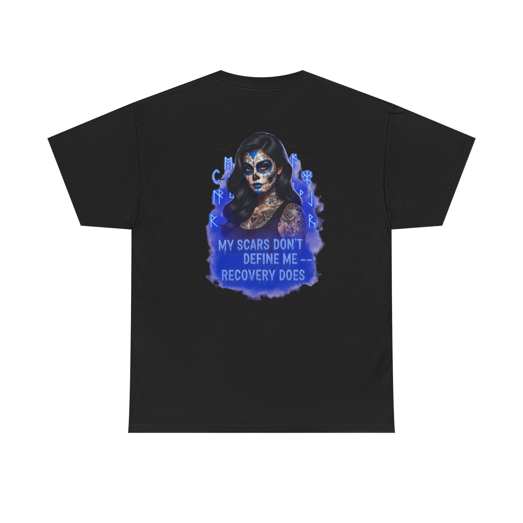 Recovery-Themed Unisex Cotton Tee, Inspirational T-Shirt, Mental Health Awareness Shirt, Scars Don't Define You, Self-Care Apparel
