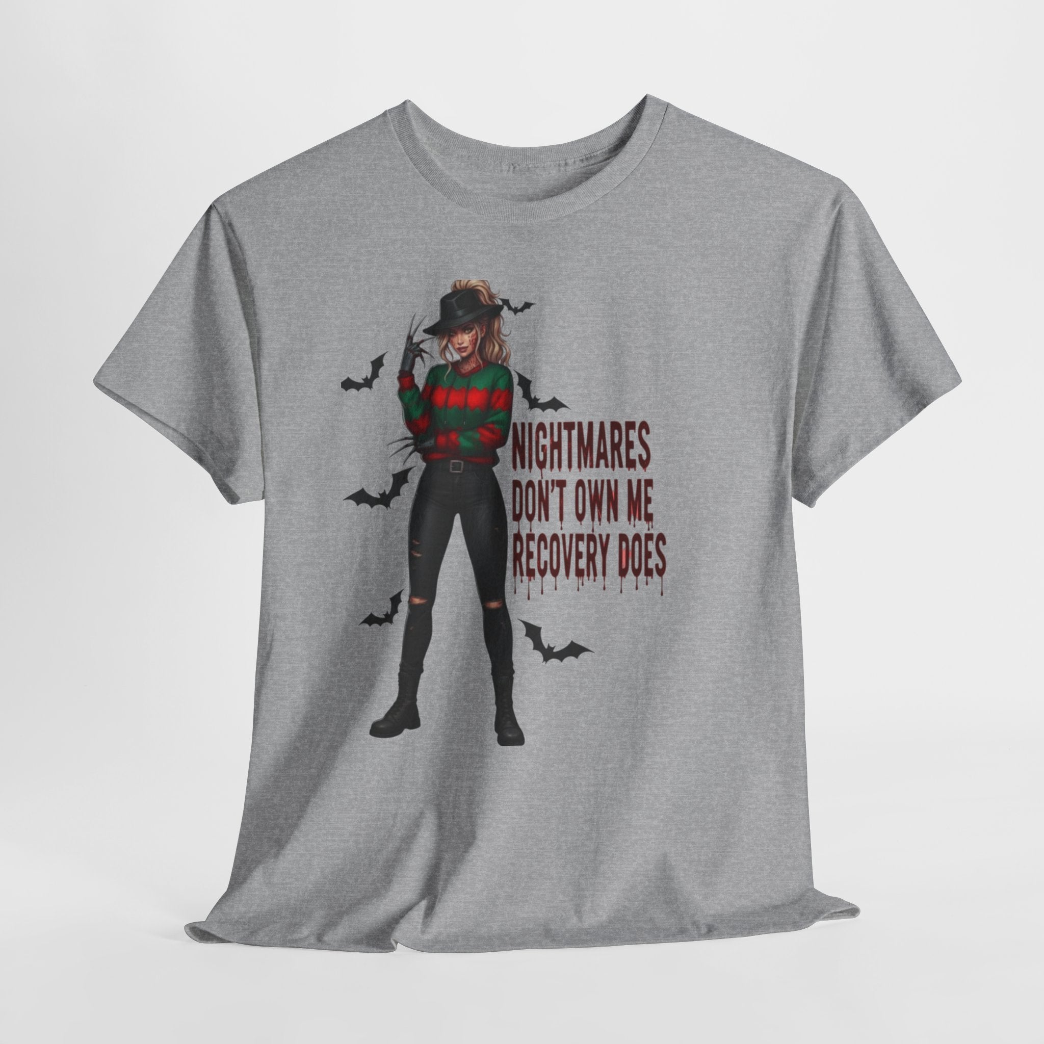 Nightmare Recovery Horror Graphic Tee, Unisex Cotton Shirt for Halloween, Gothic Style Apparel, Spooky Gifts, Unique Horror Fan Tees