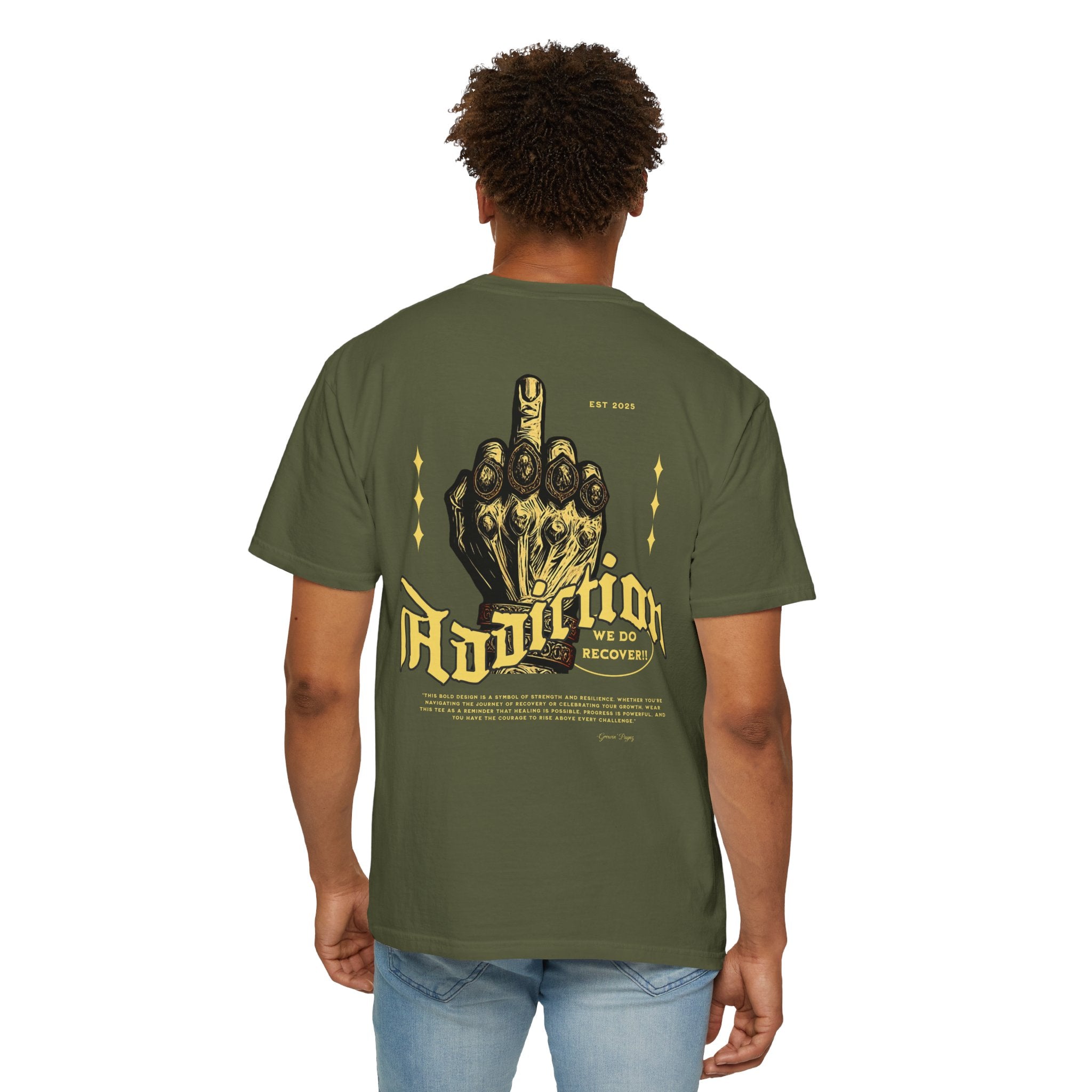 (DESIGN PRINT ON BACK)  F* Addiction Tee, Great for Casual Outfits, Gift for Alternative Fashion