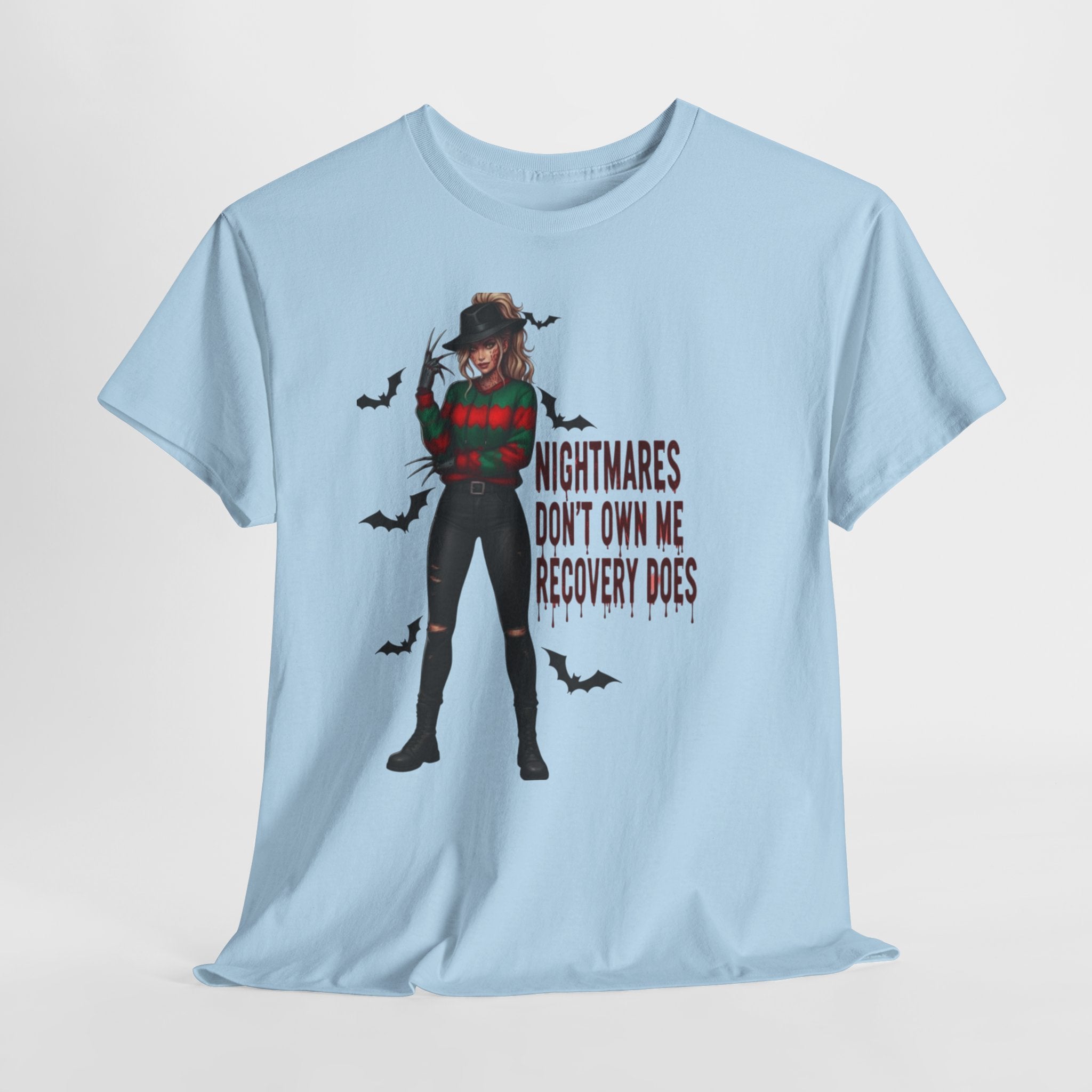 Nightmare Recovery Horror Graphic Tee, Unisex Cotton Shirt for Halloween, Gothic Style Apparel, Spooky Gifts, Unique Horror Fan Tees